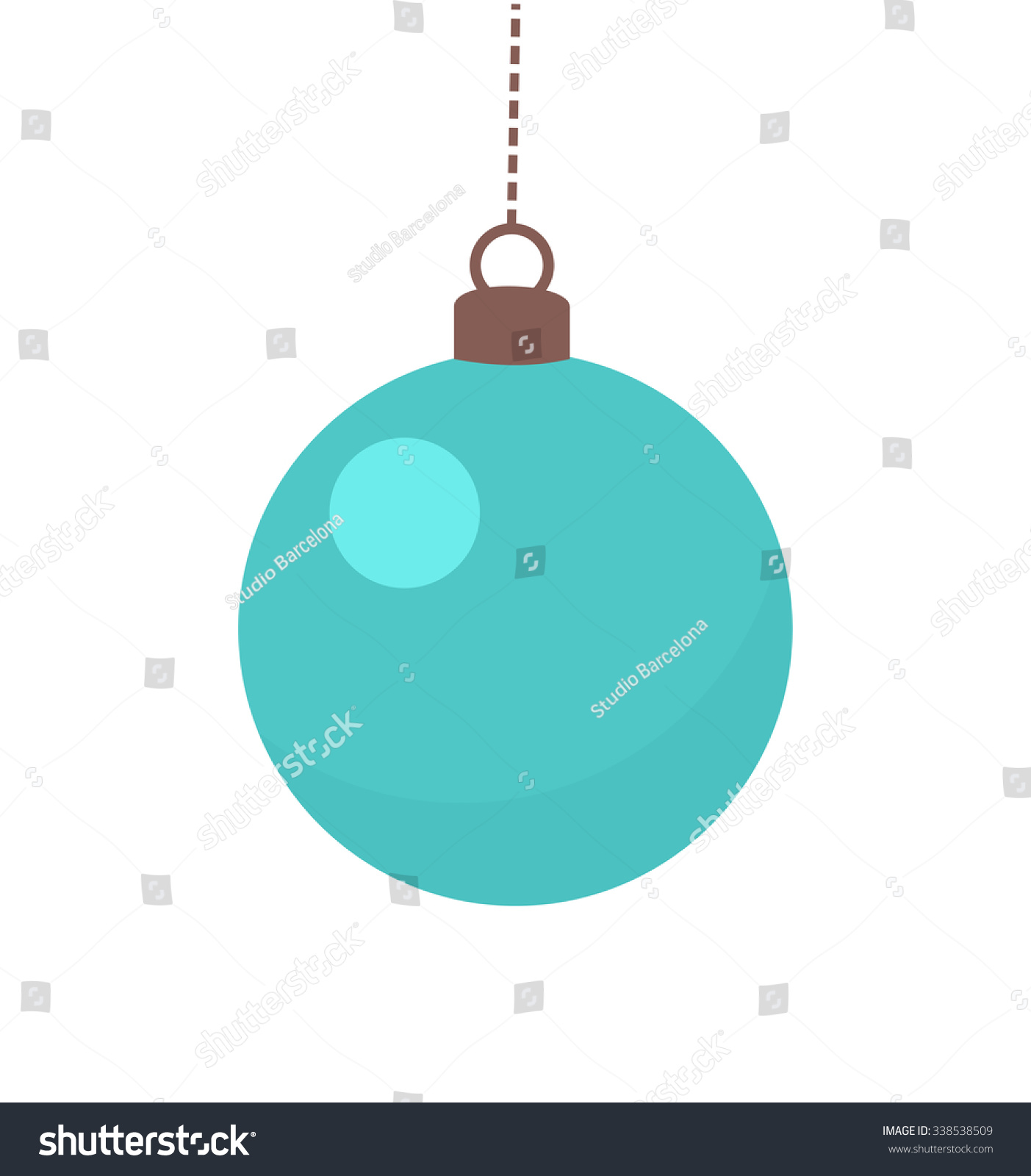 Blue Christmas Bauble. Vector Illustration - 338538509 : Shutterstock