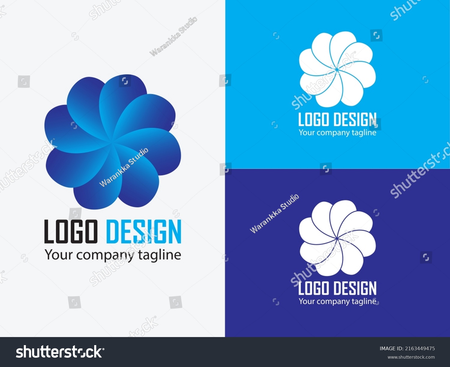 Blue Circle Logo Concept Logo Template Stock Vector (Royalty Free