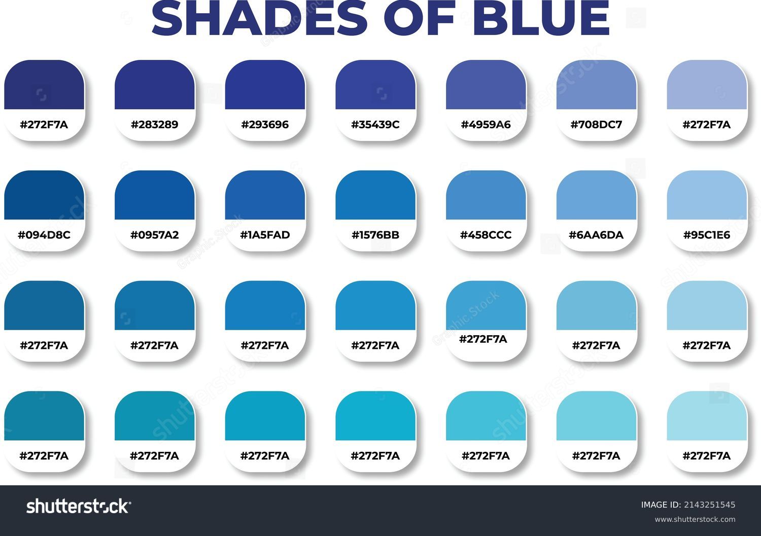 Blue Color Palette Rgb Hex Color Stock Vector (Royalty Free) 2143251545