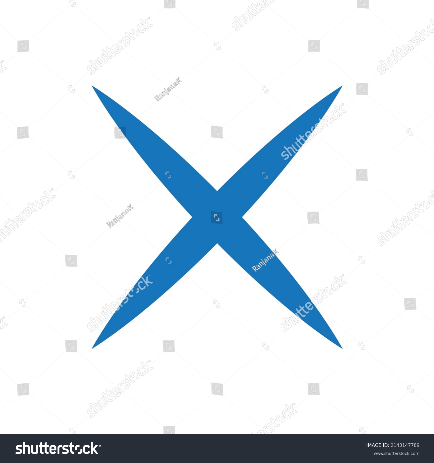 Blue Color X Logo Icon Stock Vector (Royalty Free) 2143147789 ...