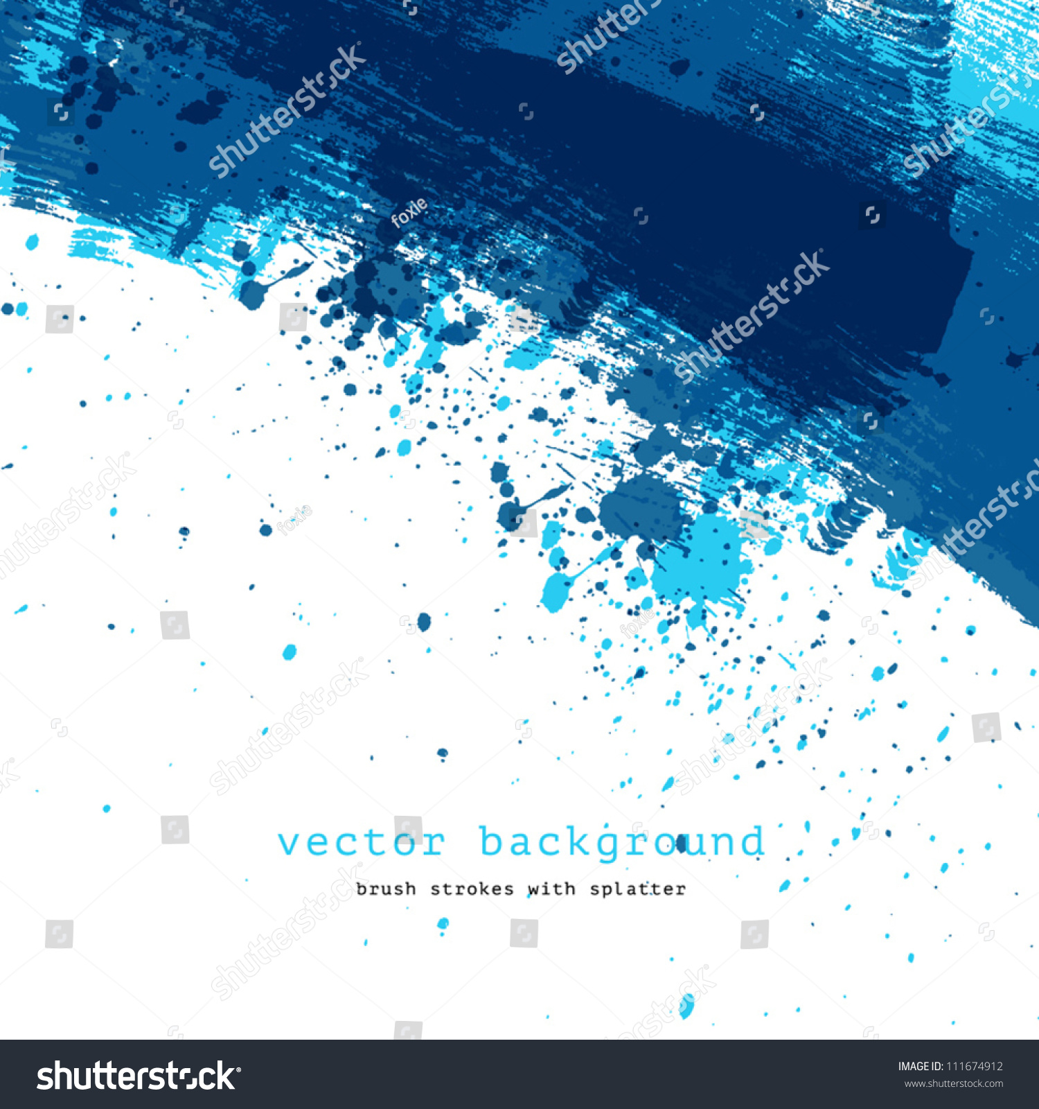 Blue Colorful Vector Abstract Artistic Brush Stroke And Splatter ...