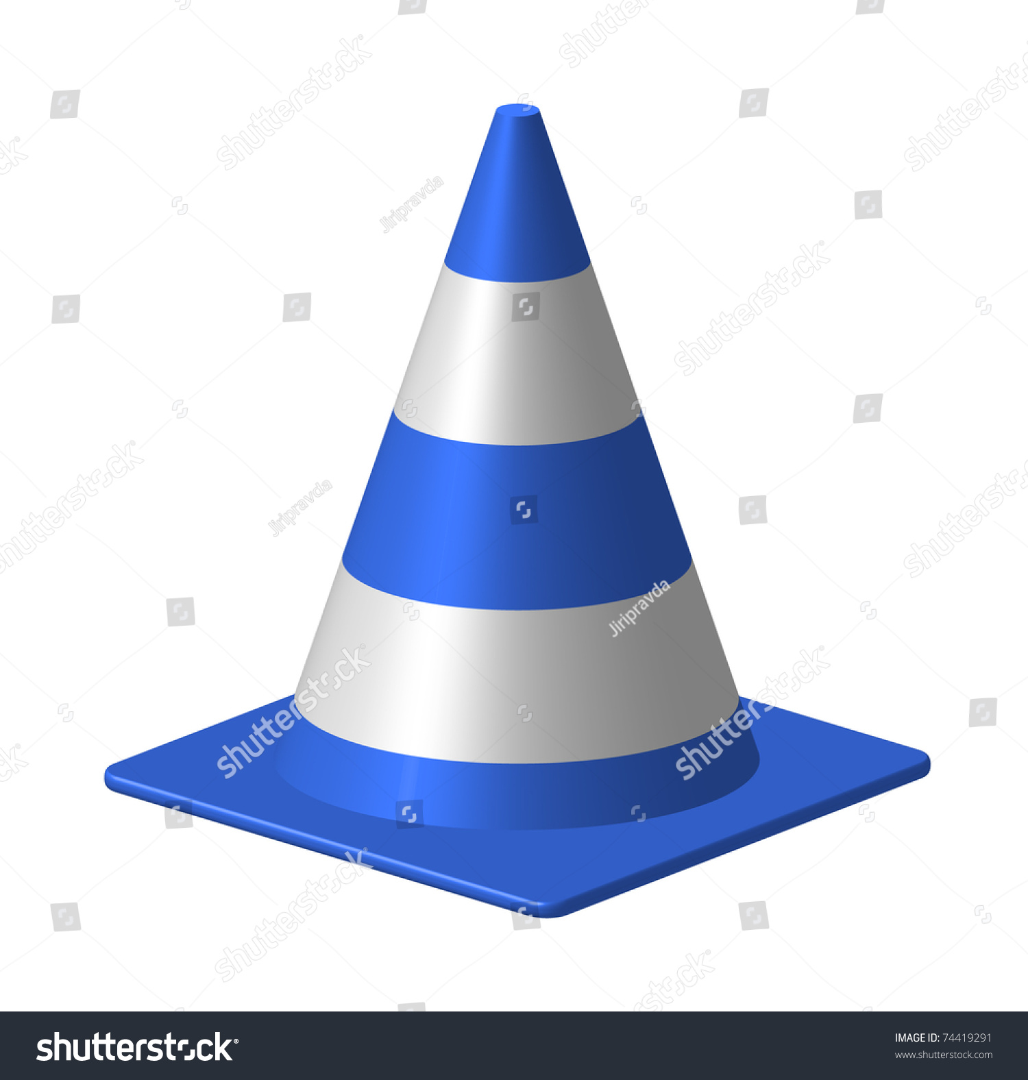 Blue Cone Stock Vector Illustration 74419291 : Shutterstock