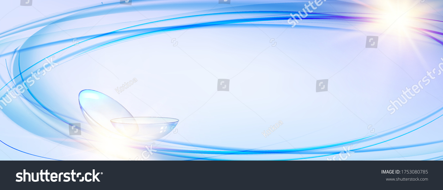 SVG of Blue contact lenses for your eye health. Medical illustration of blue science background and copy space. Vector illustration. svg