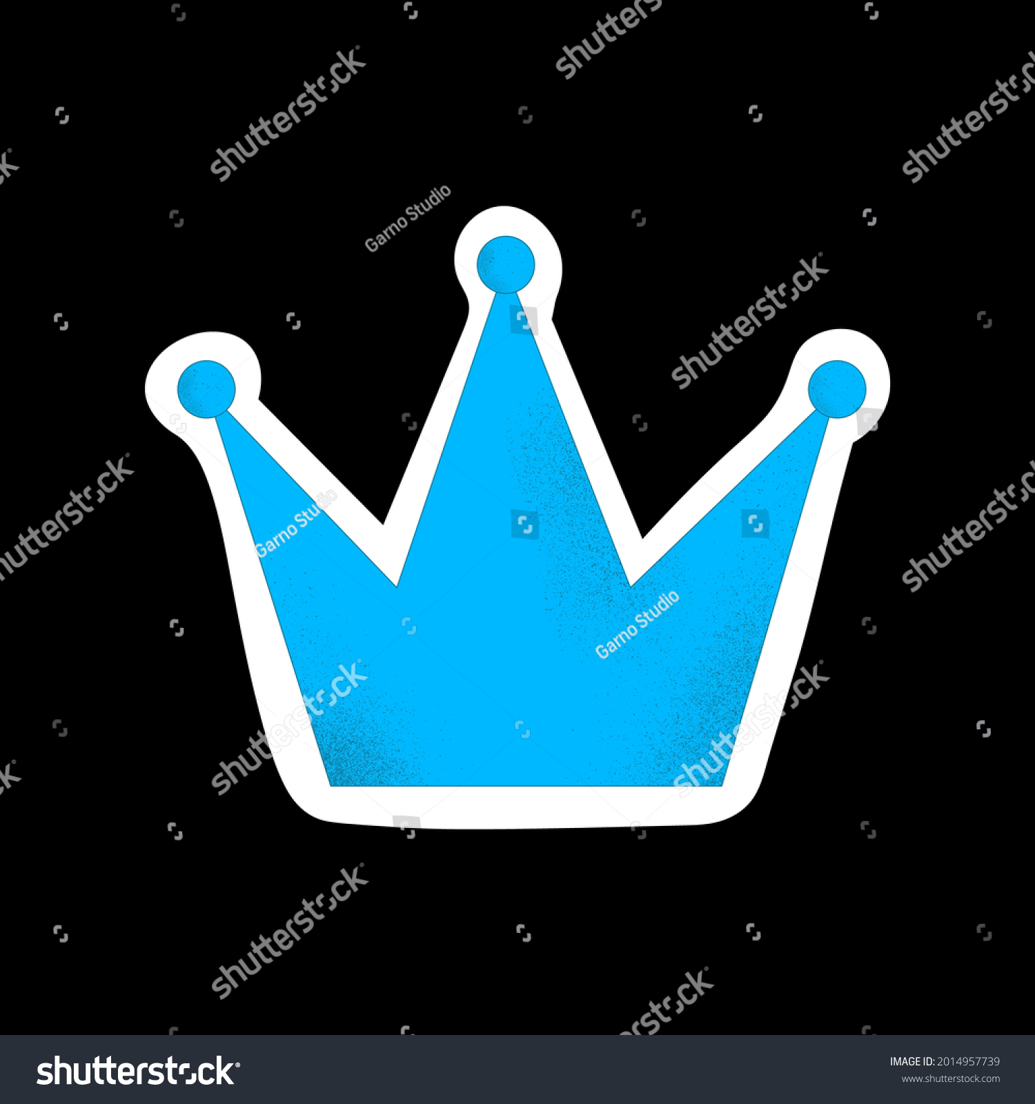 Blue Crown Sticker Lgbtqia Collection Vector Stock Vector Royalty Free