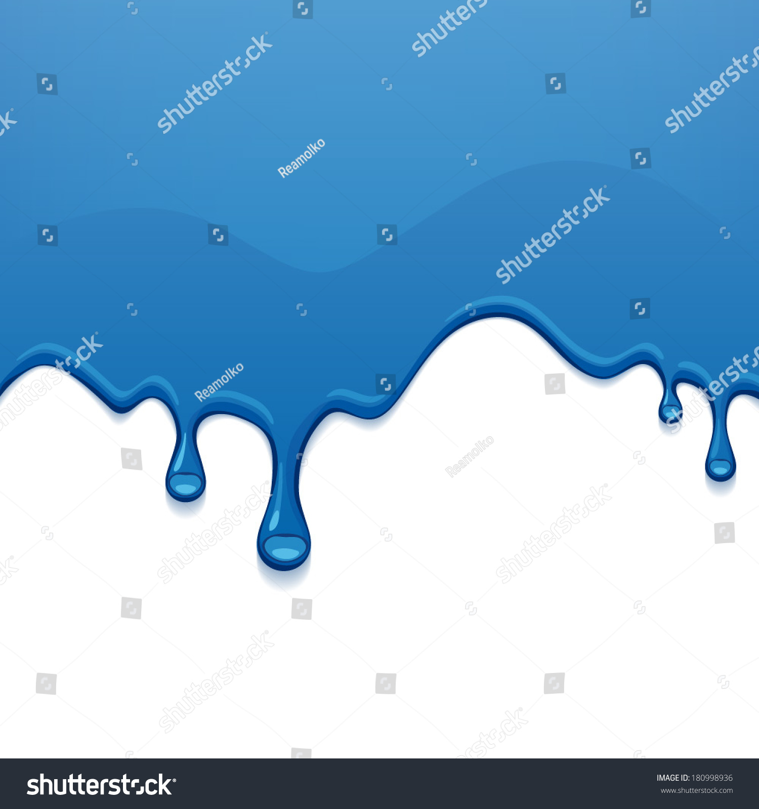 Blue Drips On White Back Paint Stock Vector 180998936 - Shutterstock