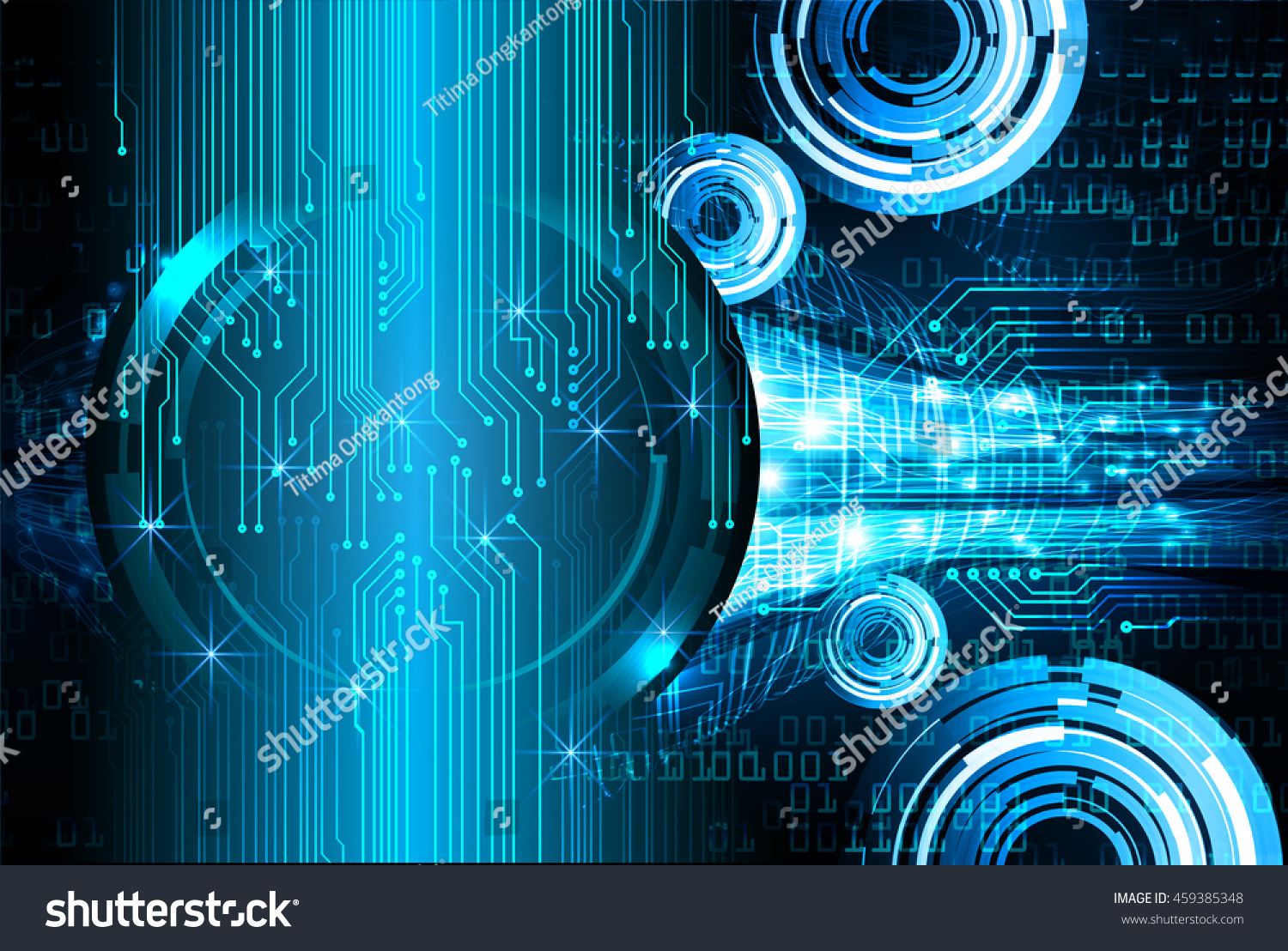 Blue Eye Abstract Cyber Future Technology Stock Vector (Royalty Free ...