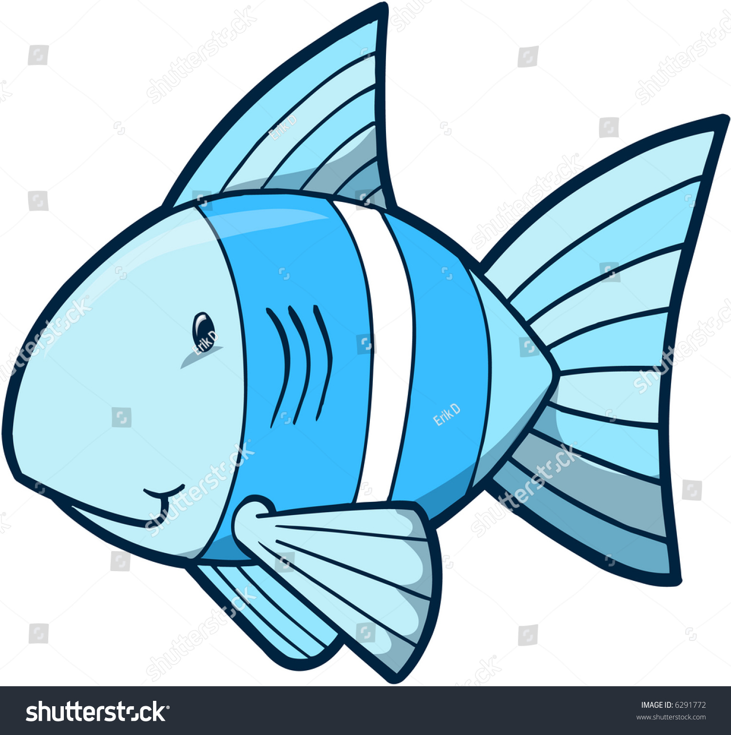 Blue Fish Vector Illustration Stock Vector (Royalty Free) 6291772 ...