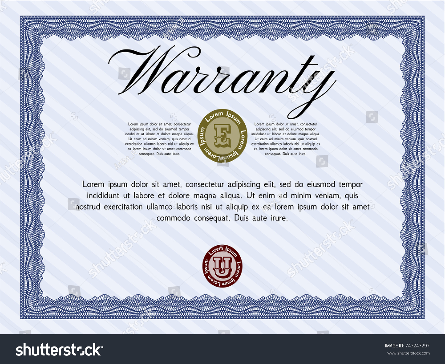 77,864 Warranty certificate template Stock Vectors, Images & Vector Art ...