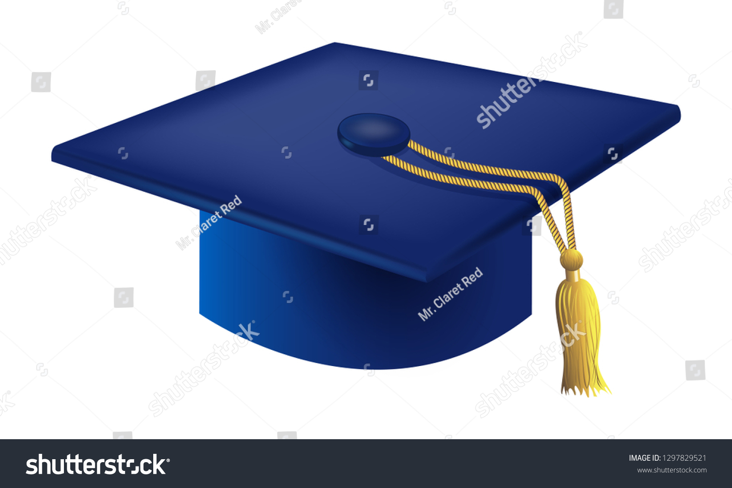 graduation hat blue