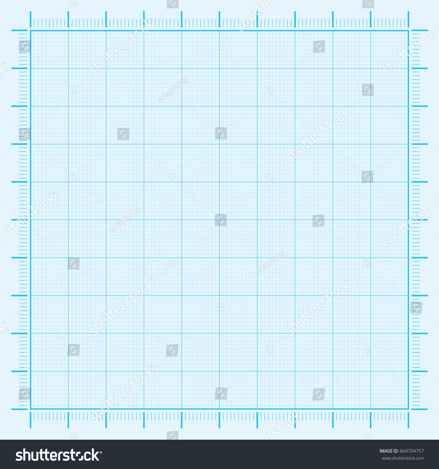 Blue Graph Paper Coordinate Paper Grid Stock Vector 664704757 Shutterstock