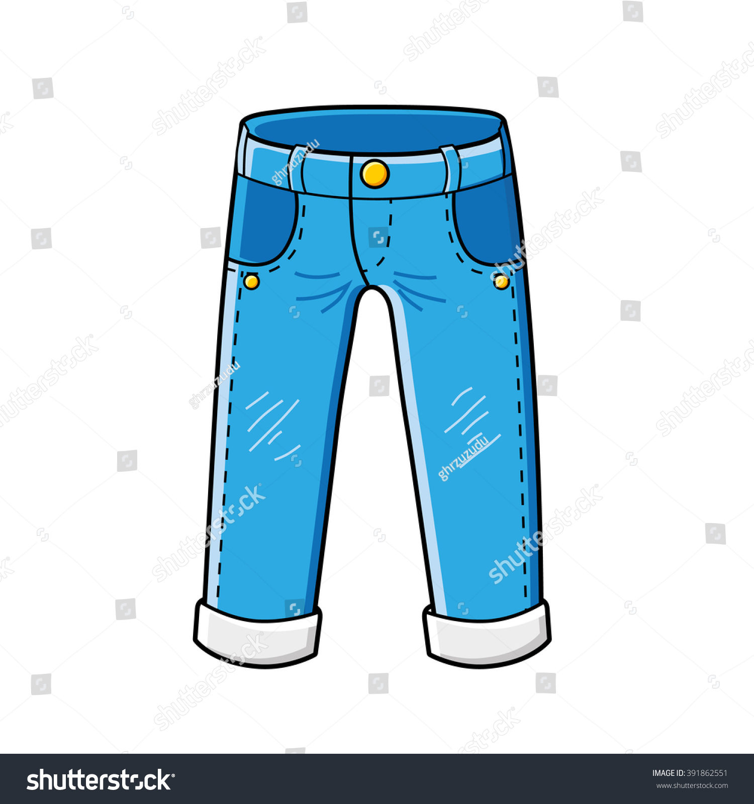 Blue Jeans Stock Vector (Royalty Free) 391862551 | Shutterstock