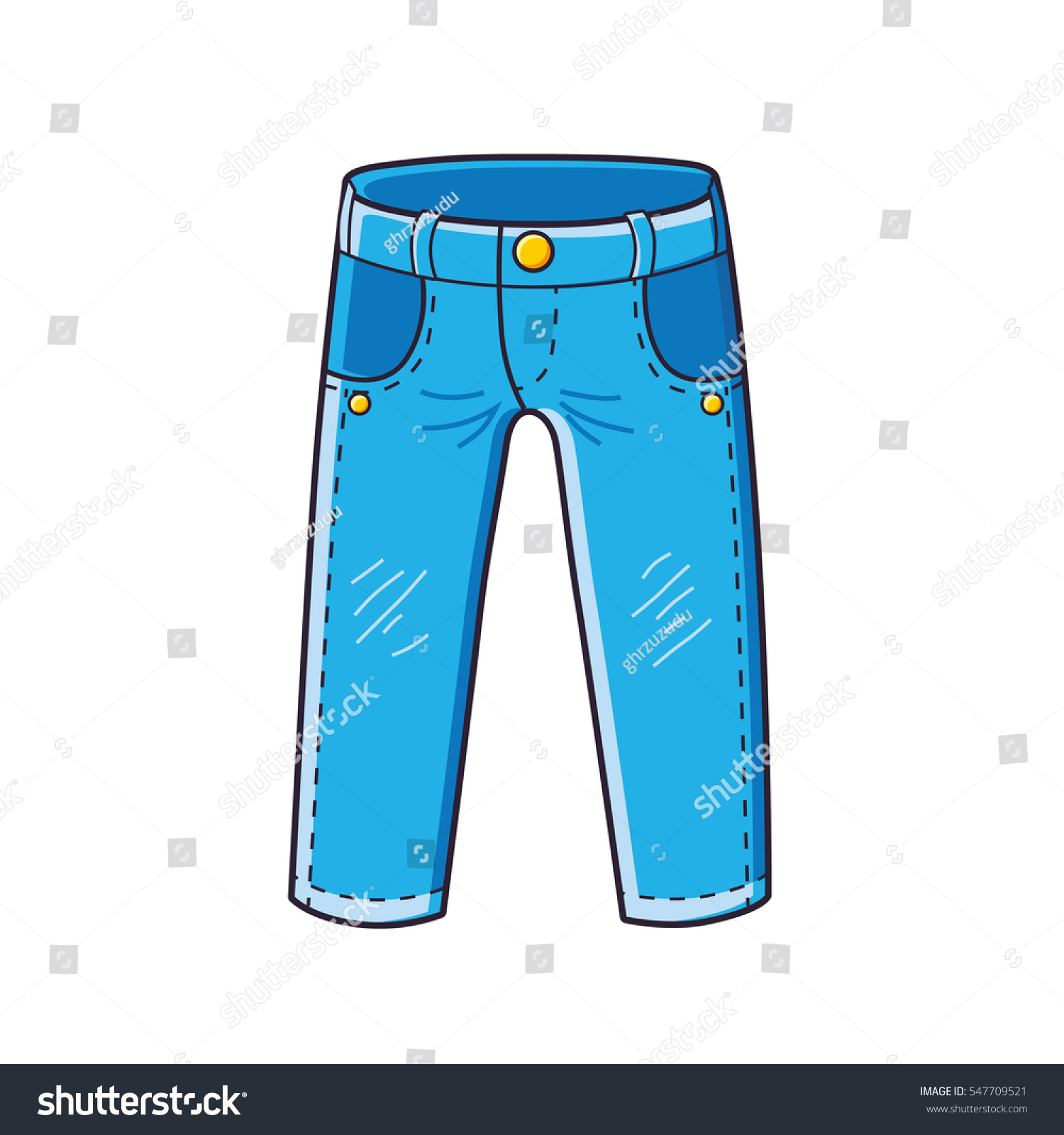 Blue Jeans Vector Isolated Stock Vector 547709521 - Shutterstock