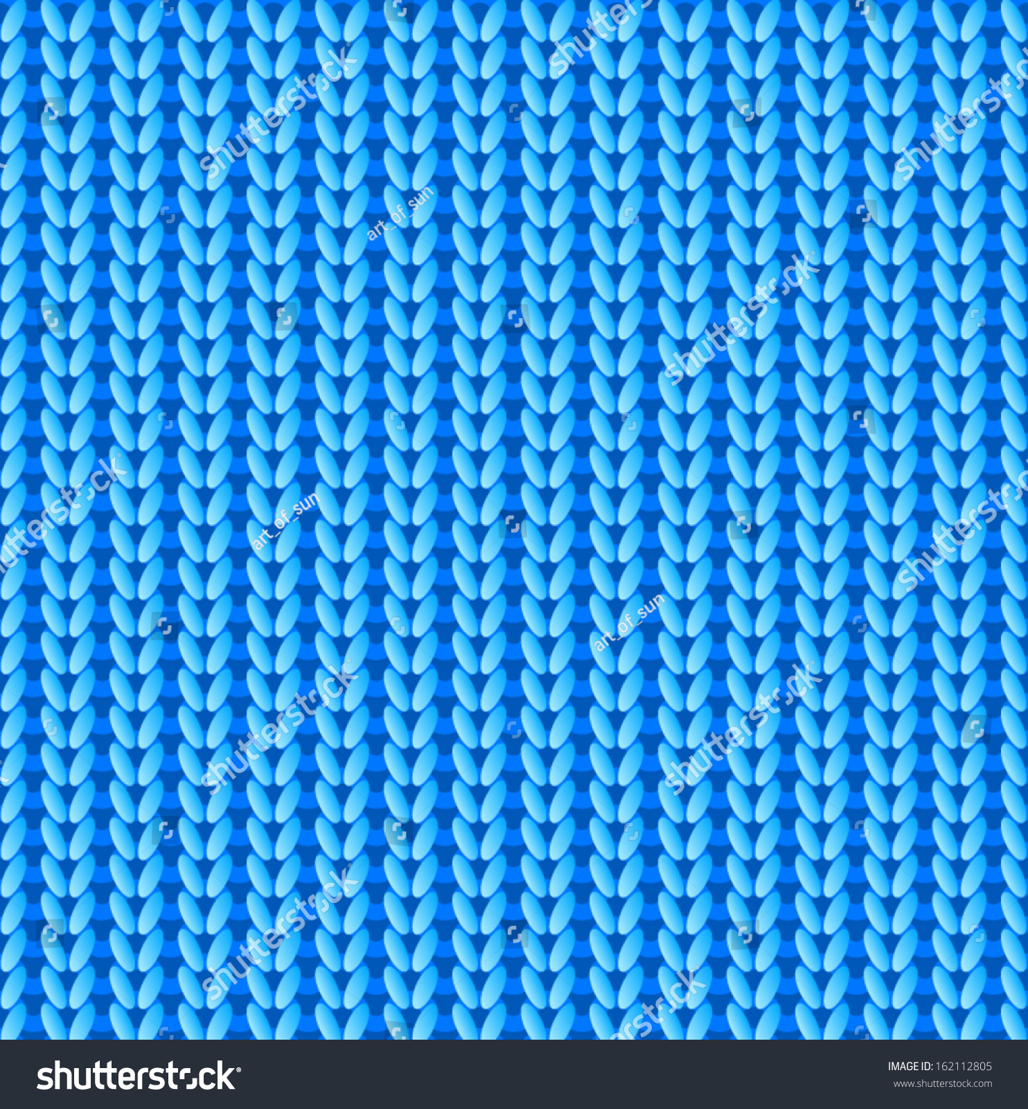 Blue Knit Vector Seamless Pattern Stock Vector (Royalty Free) 162112805 ...