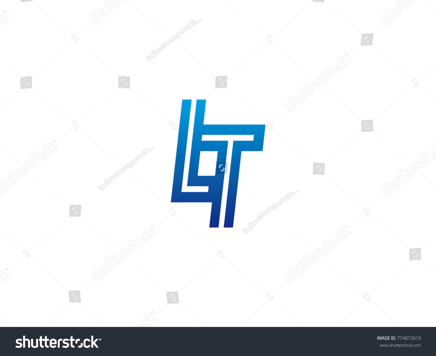 Blue Letter Lt Logo Vector Stock Vector (Royalty Free) 774873010 ...