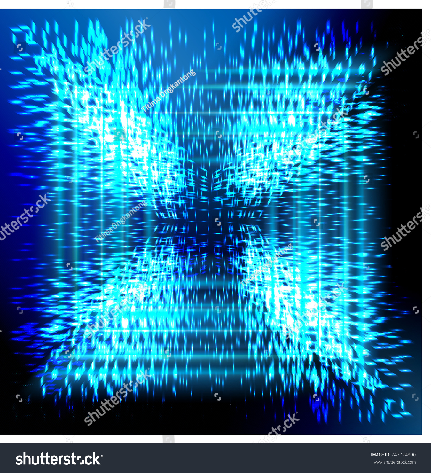 Blue Light Abstract Technology Background Computer 스톡 벡터(로열티 프리) 247724890