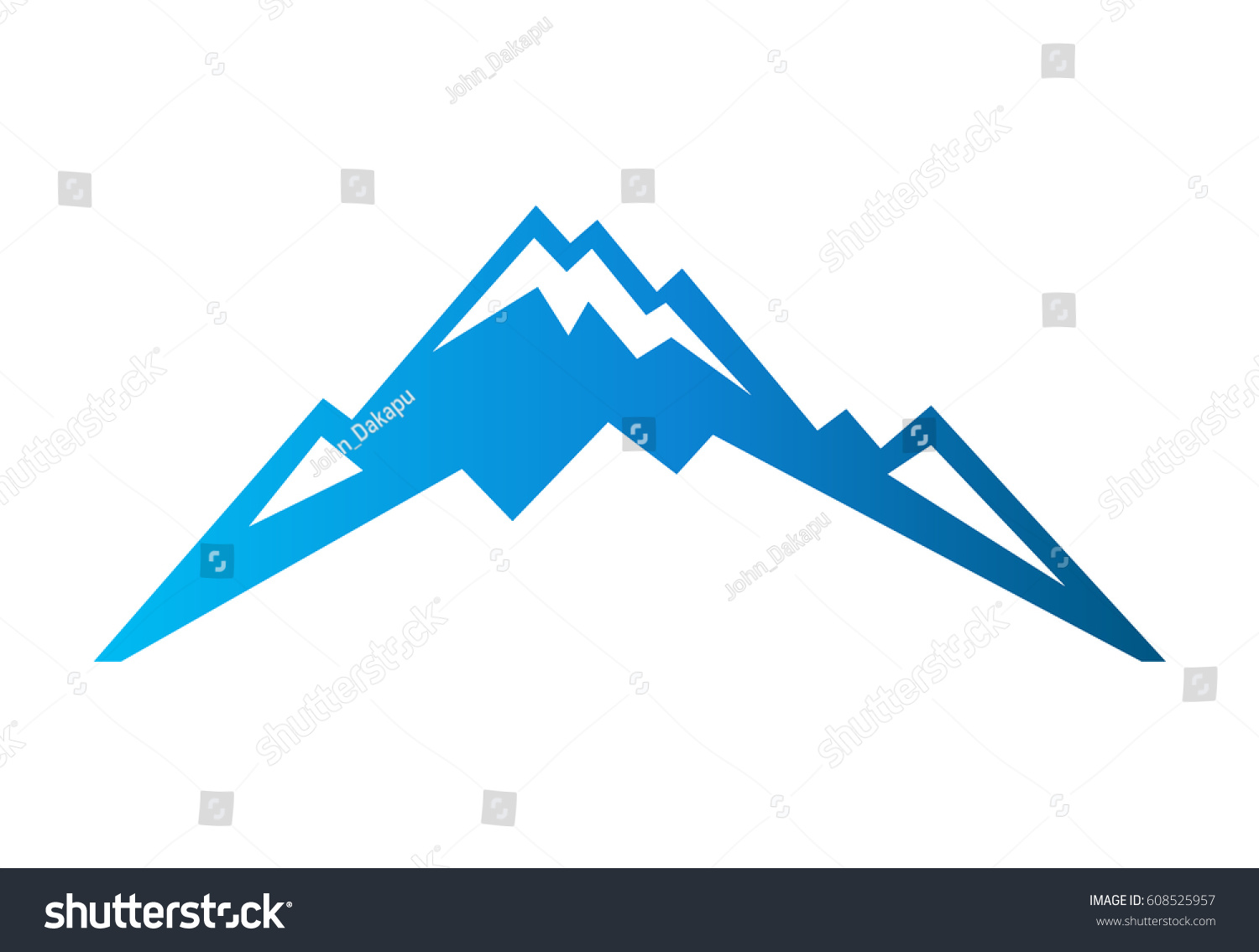 Blue Mountain Vector Icon Isolated On Stock Vector 608525957 - Shutterstock