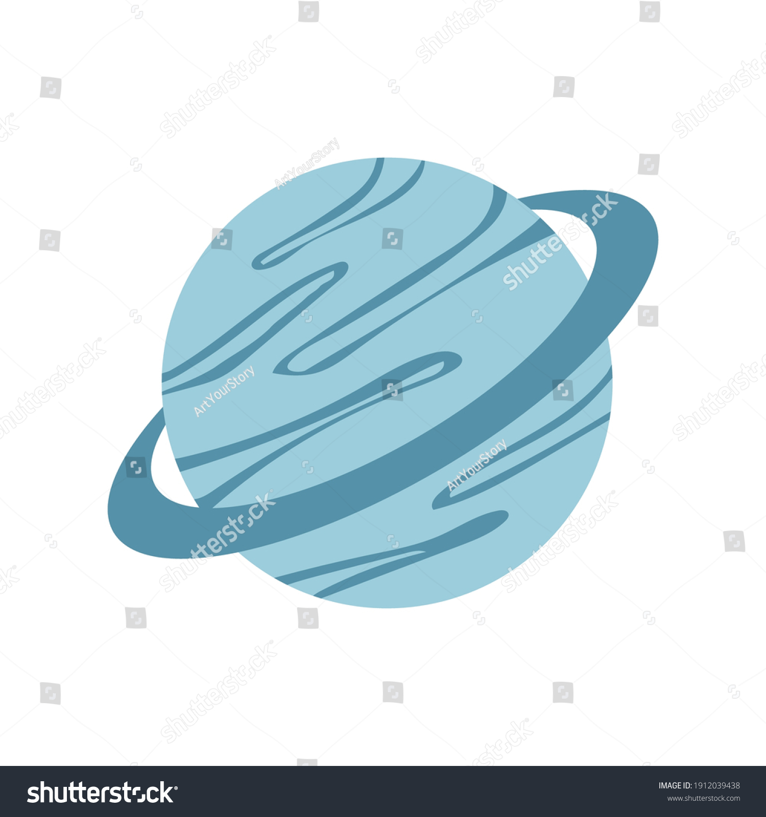 Blue Planet Clipart Isolated On White Stock Vector (Royalty Free ...