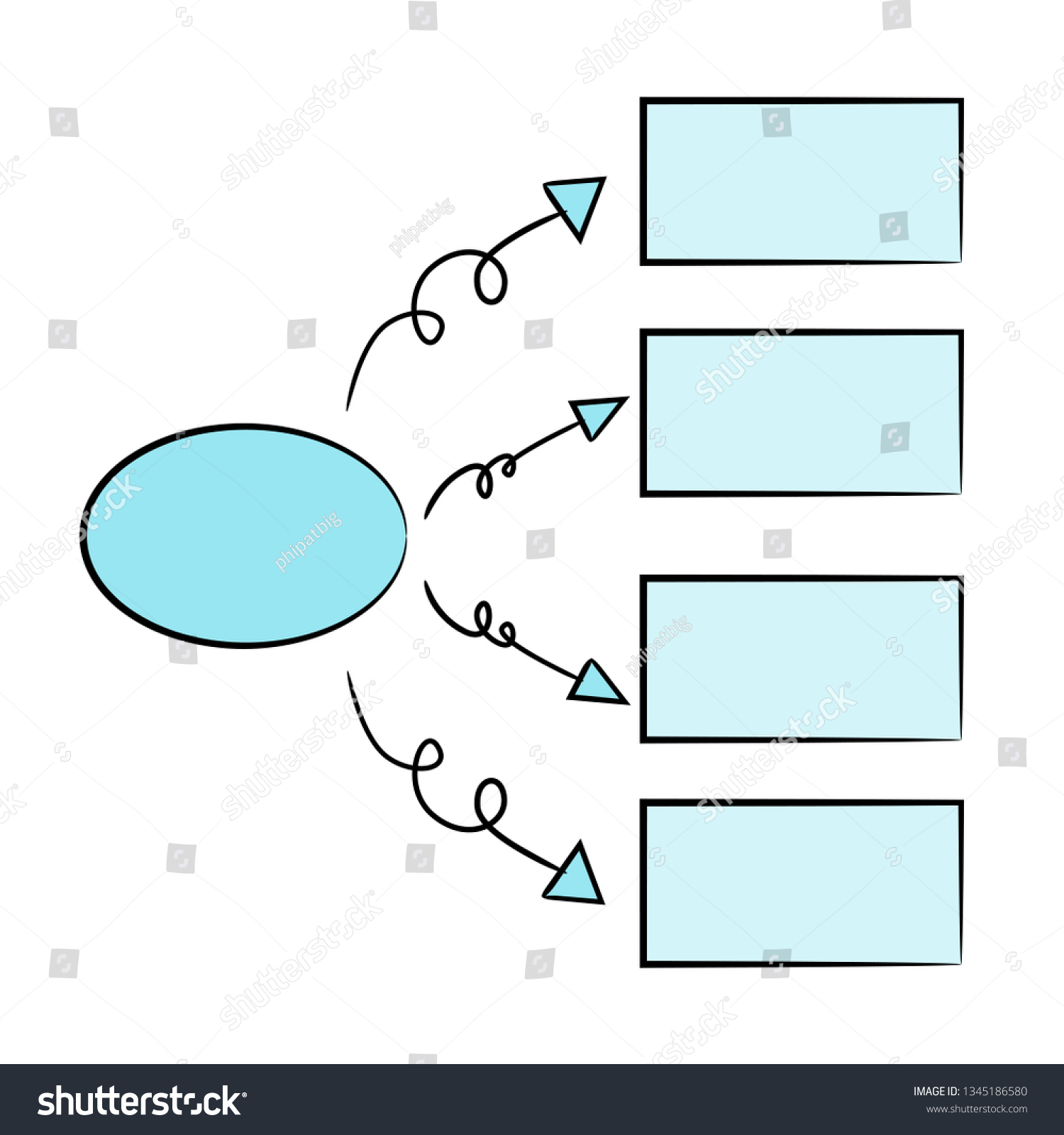 Blue Process Diagram Hierarchy Chart Presentation Stock Vector (Royalty ...