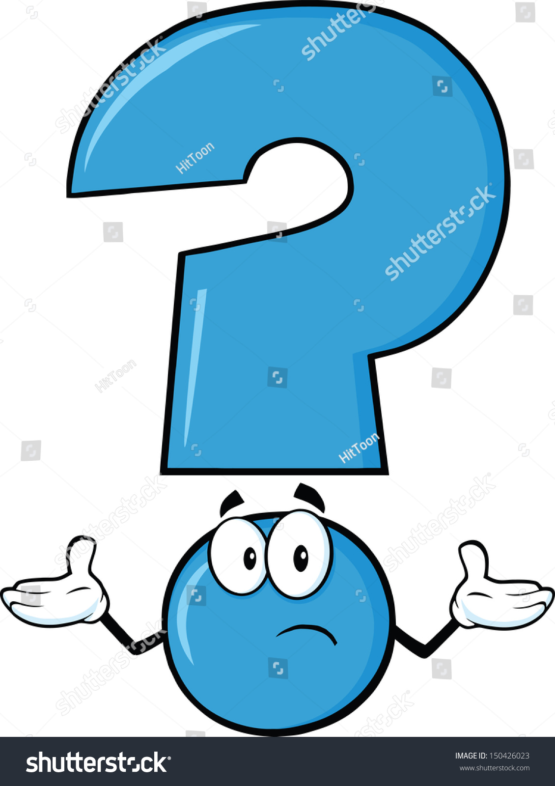 mark draw how to cartoon question Cartoon Character Vector Blue Mark Question Confused Stock