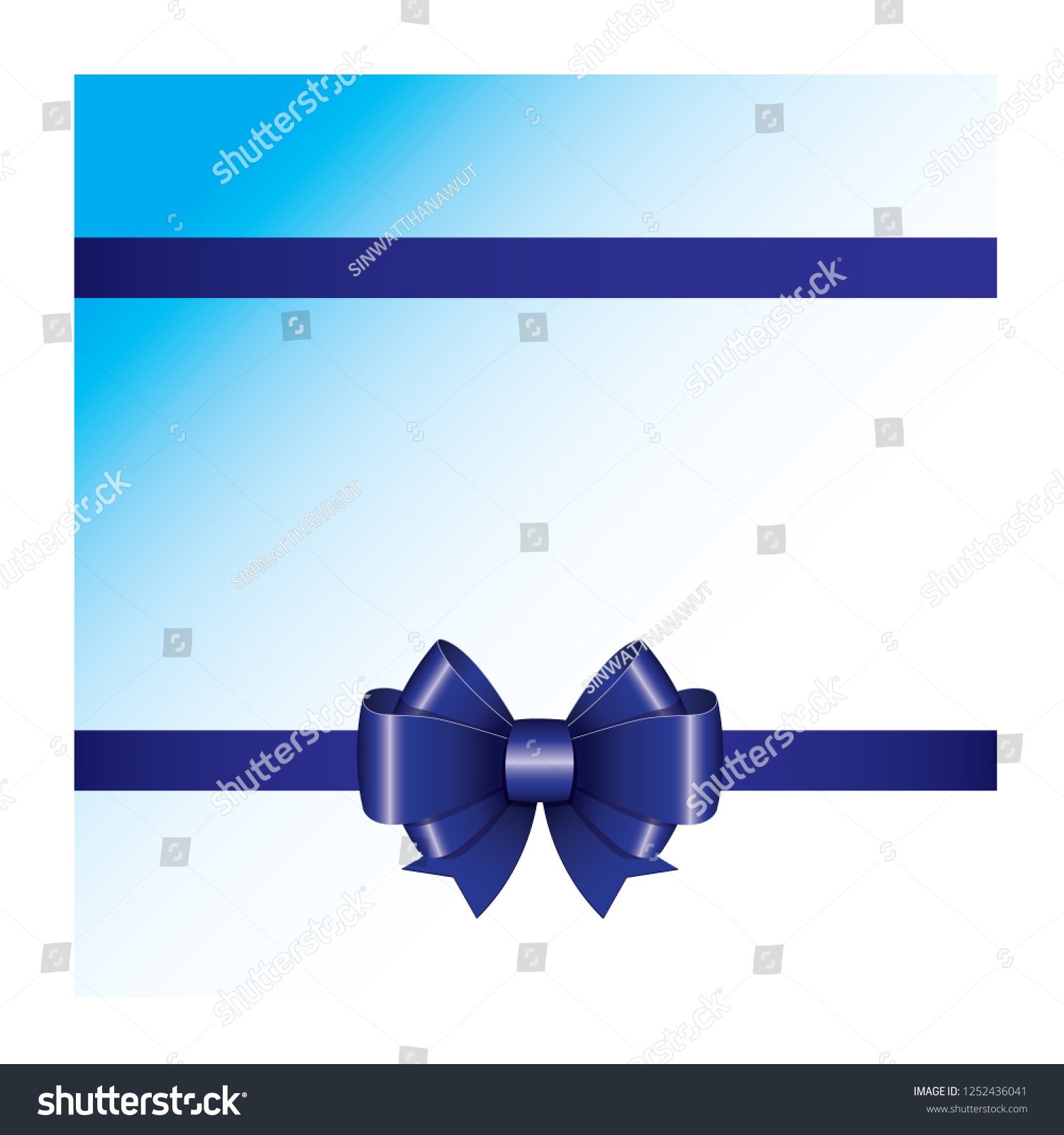 Blue Ribbon Bow Icon Vector Illustrator Stock Vector Royalty Free