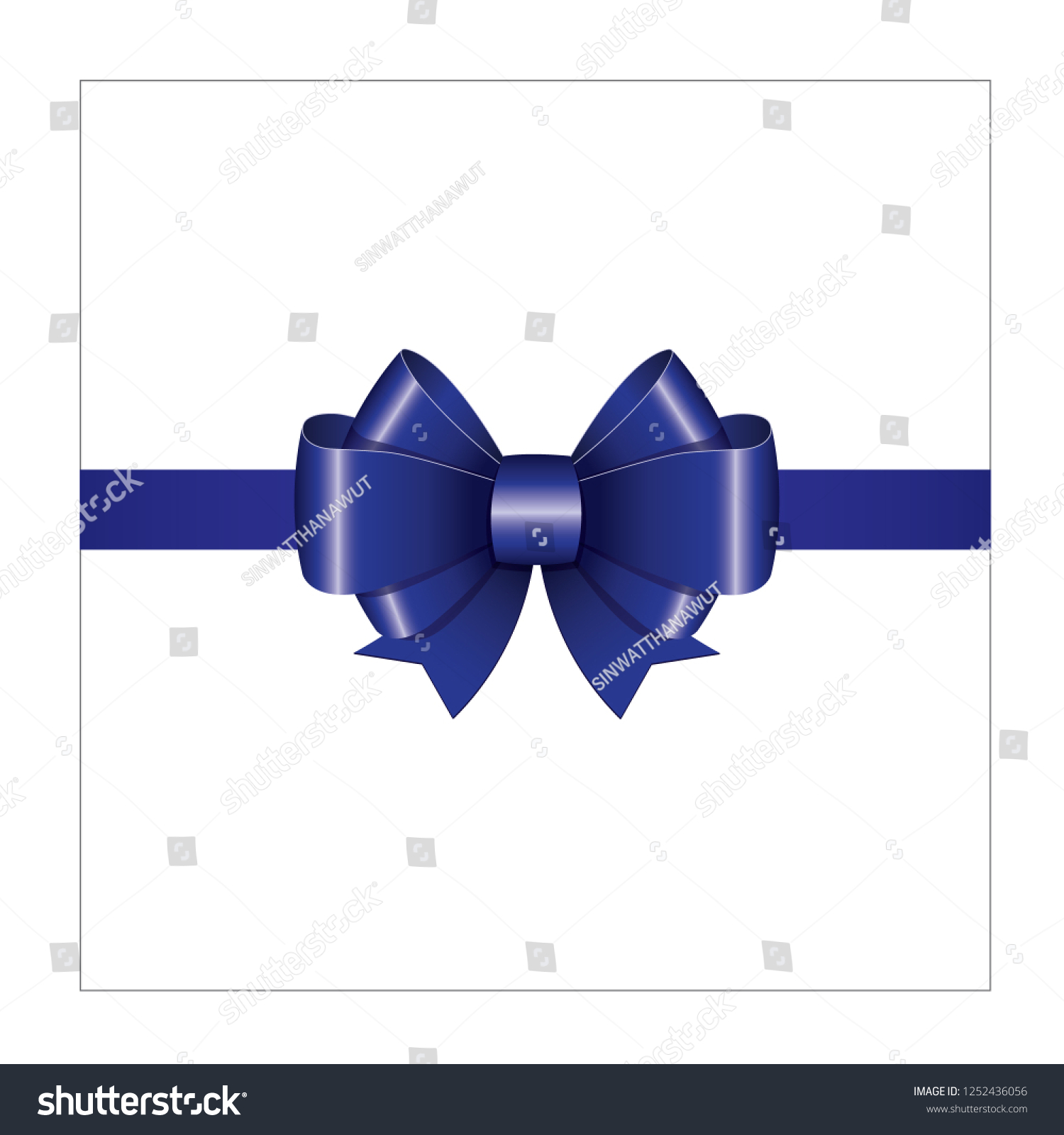 Blue Ribbon Bow Icon Vector Illustrator Stock Vector Royalty Free