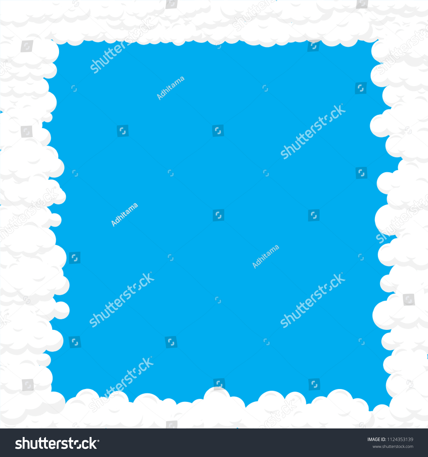 Blue Sky Template Blue Sky Background: vector de stock (libre de ...