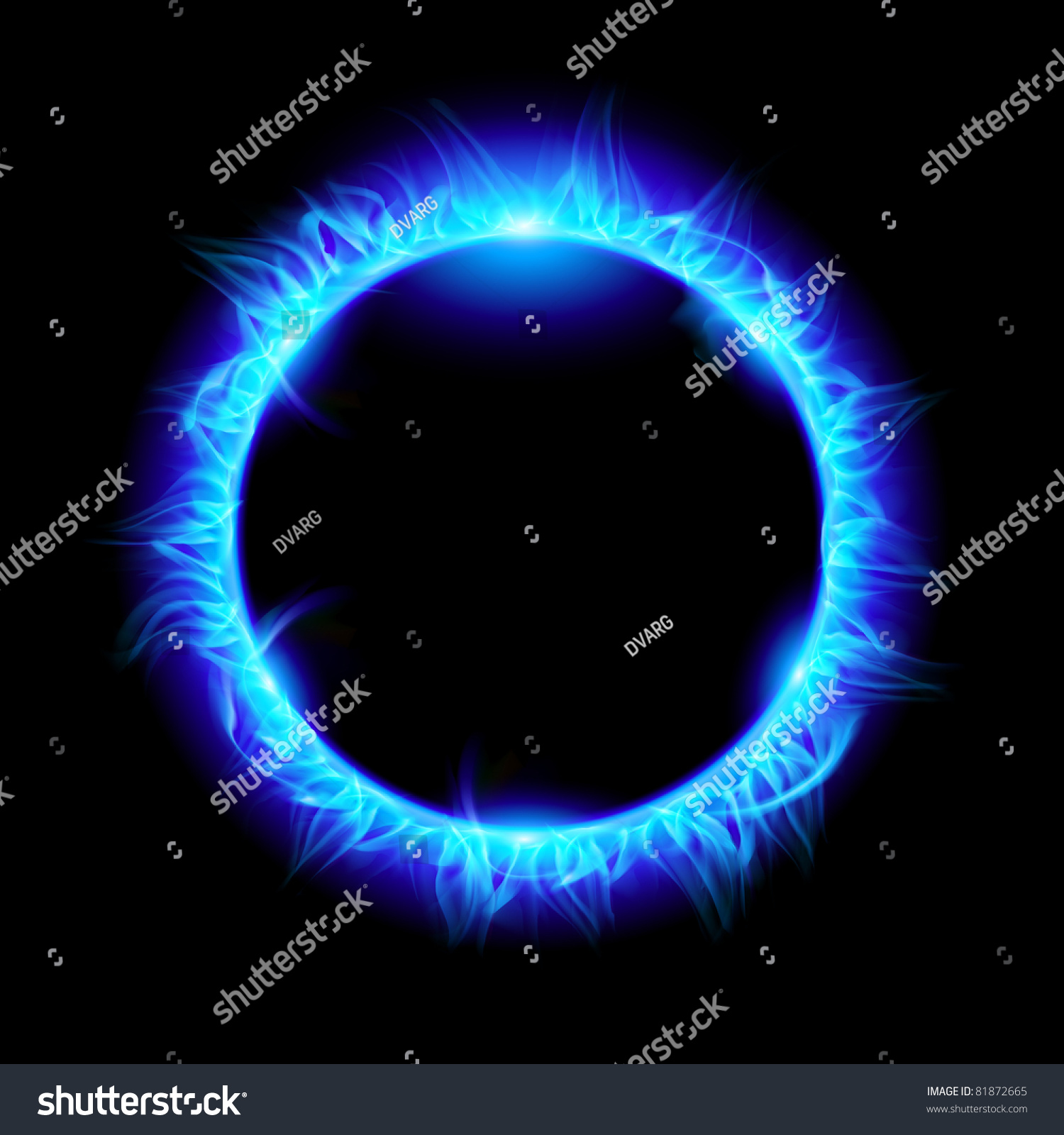 Blue Solar Eclipse. Illustration On Black Background For Design ...