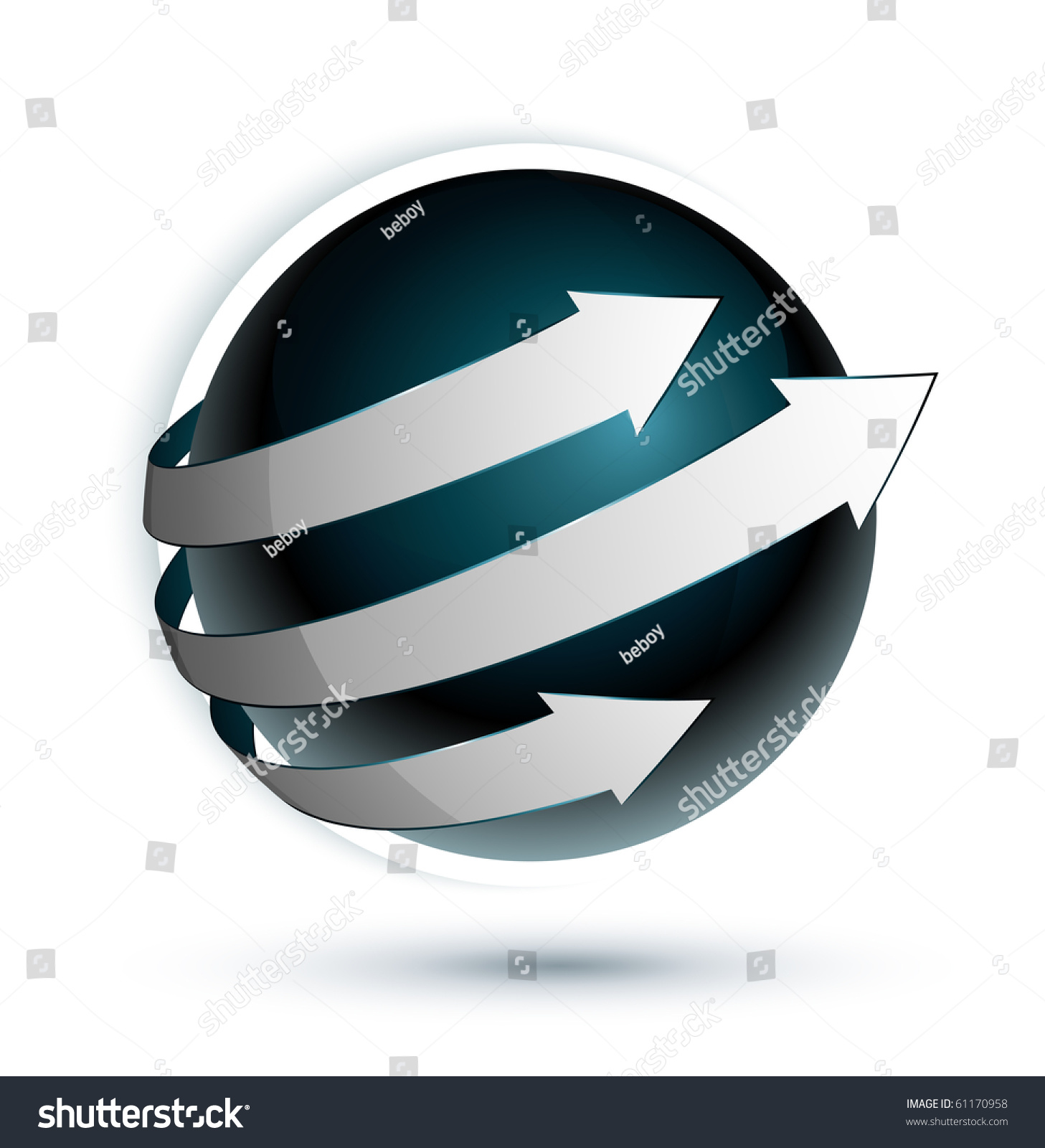 Blue Sphere Arrows Stock Vector (Royalty Free) 61170958 - Shutterstock