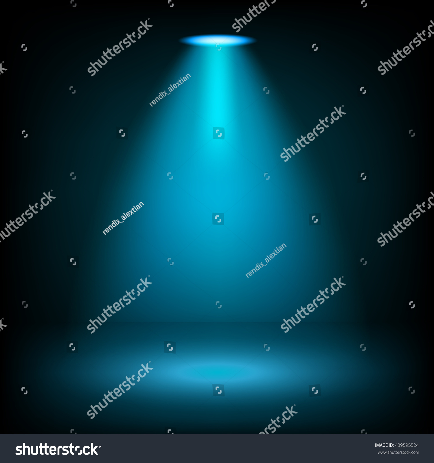 Blue Spotlights Shining On Transparent Background Stock Vector (Royalty ...