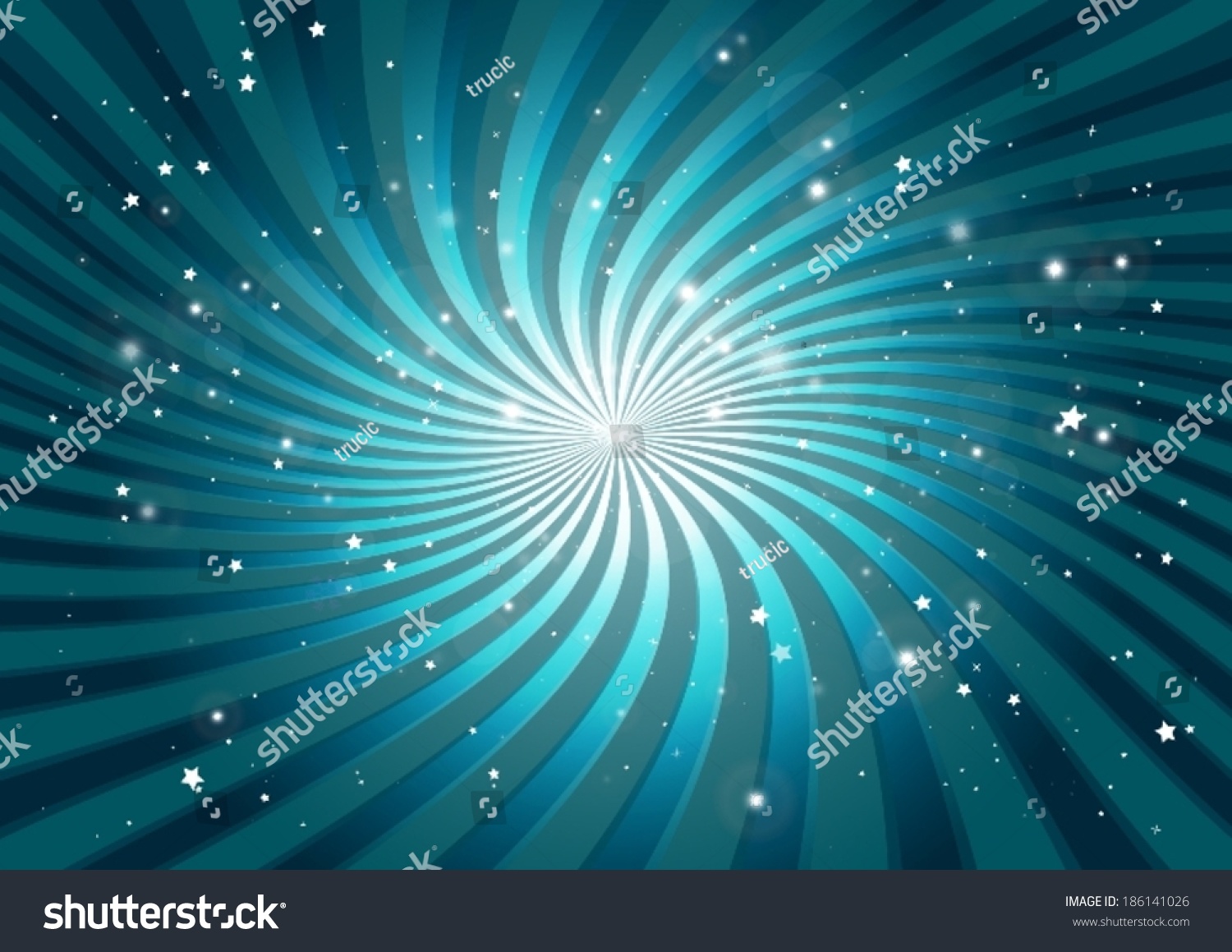 Blue Starburst Background Rotating Illustration Vector Stock Vector ...