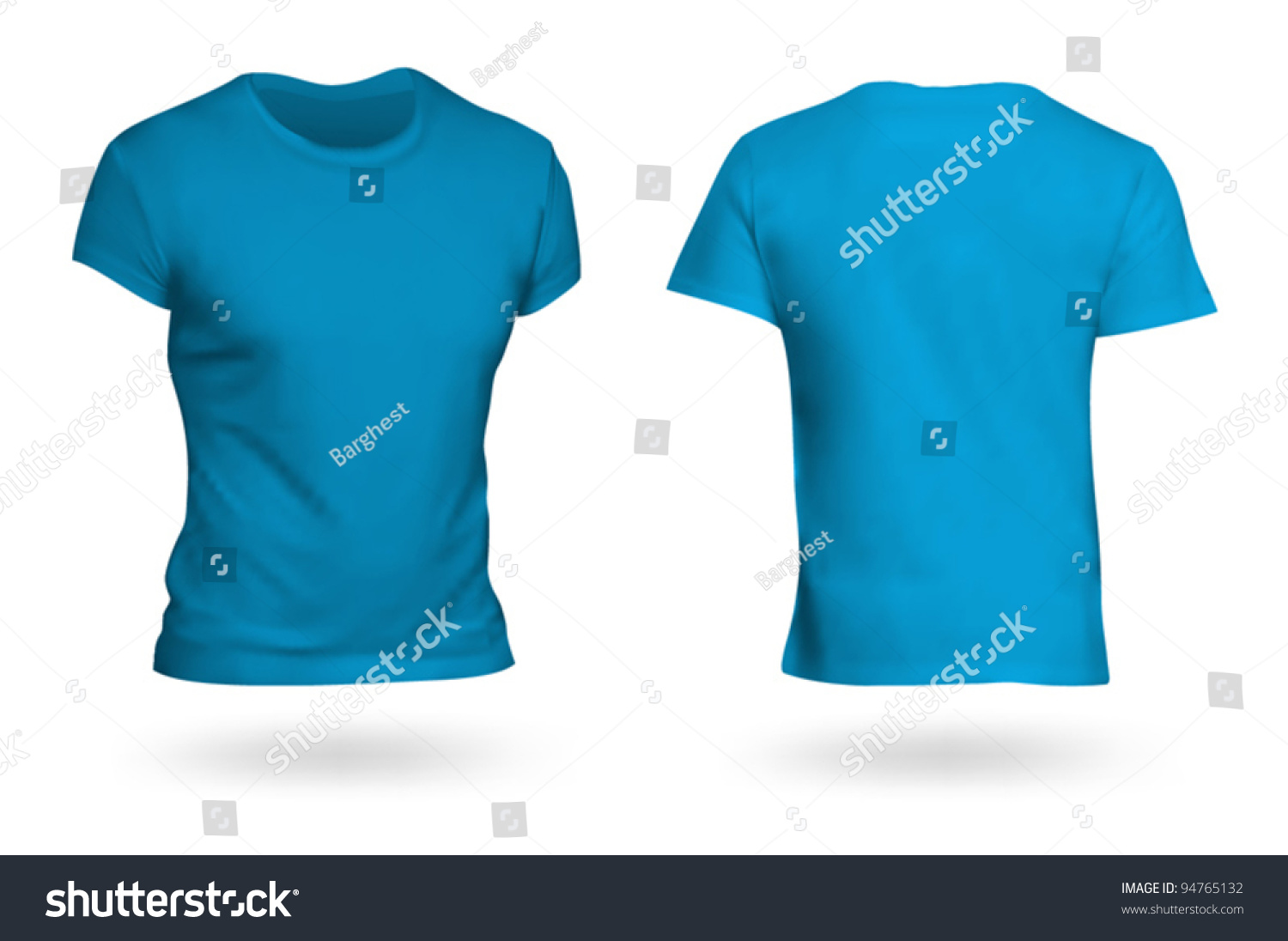 Blue Tshirt Template Photorealistic Mesh Design Stock Vector (Royalty ...