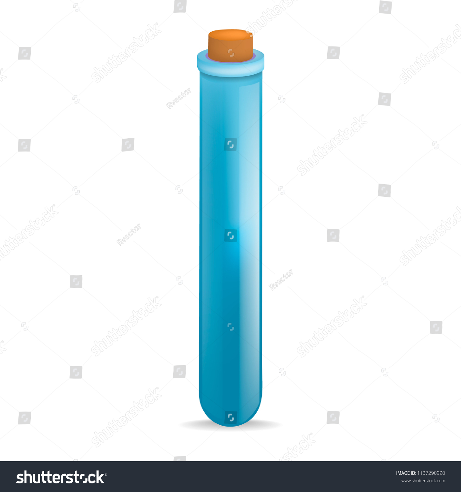 Download Blue Test Tube Mockup Realistic Illustration Stock Vector Royalty Free 1137290990