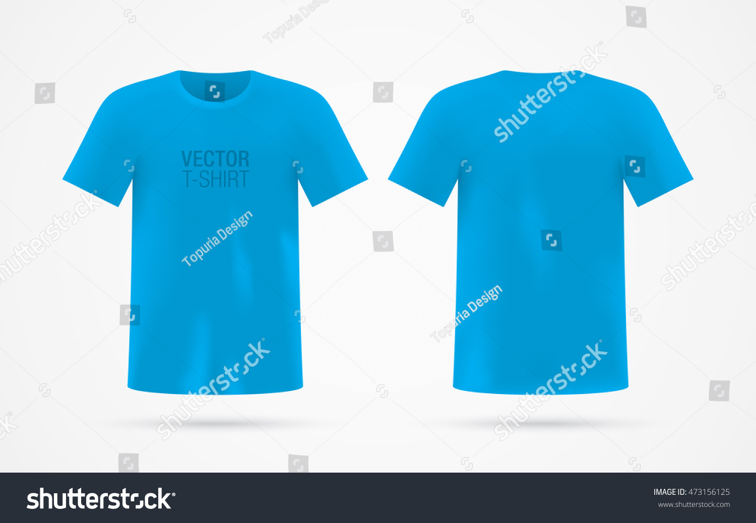 Download Blue Vector Tshirt Template Isolated On Stock Vector ...