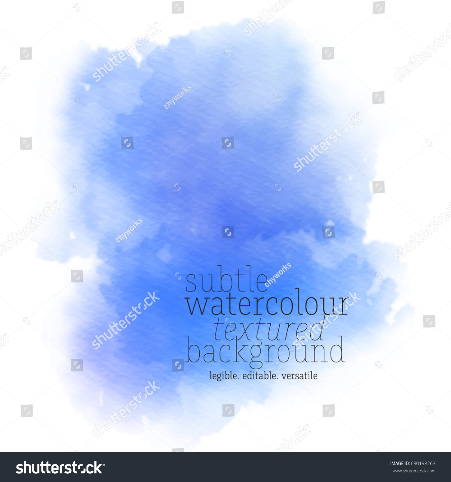 Blue Watercolor Splotch Stock Vector (Royalty Free) 680198263