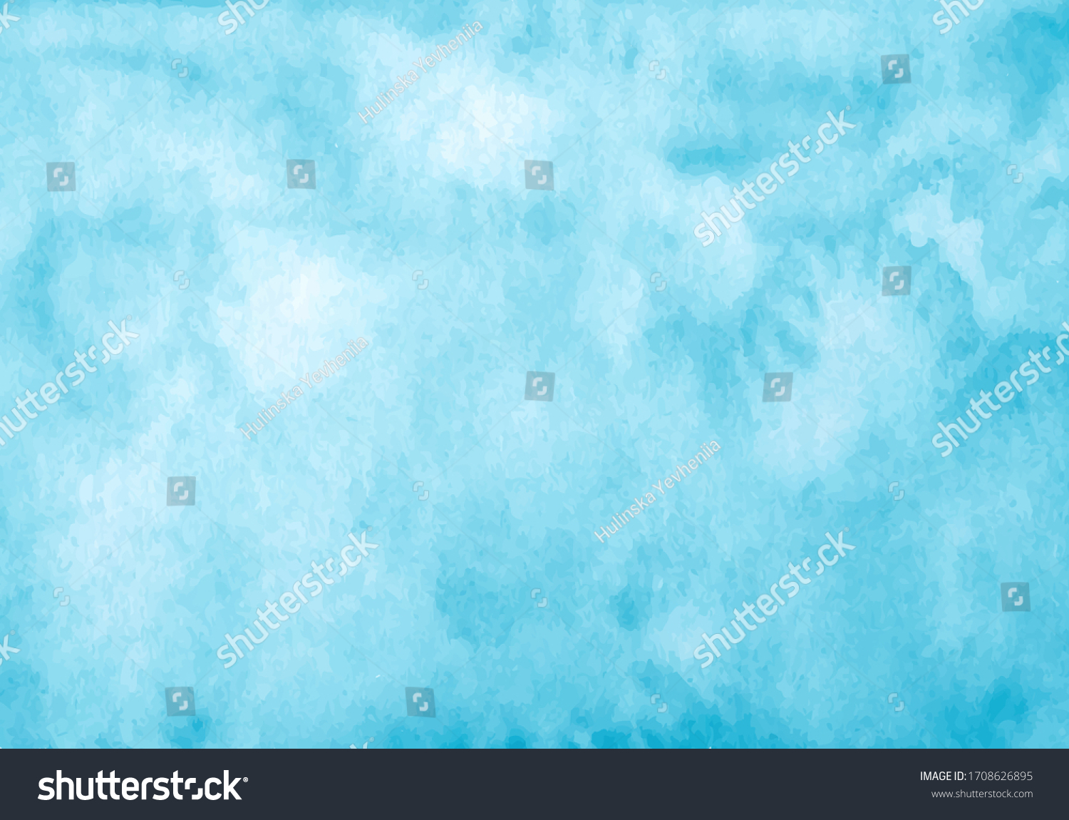 Blue Watercolor Vector Background Abstract Hand Stock Vector (Royalty ...