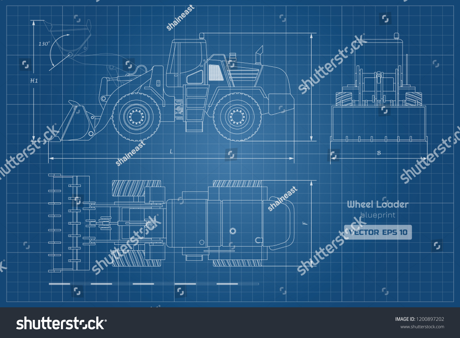 Excavator blueprints Images, Stock Photos & Vectors Shutterstock