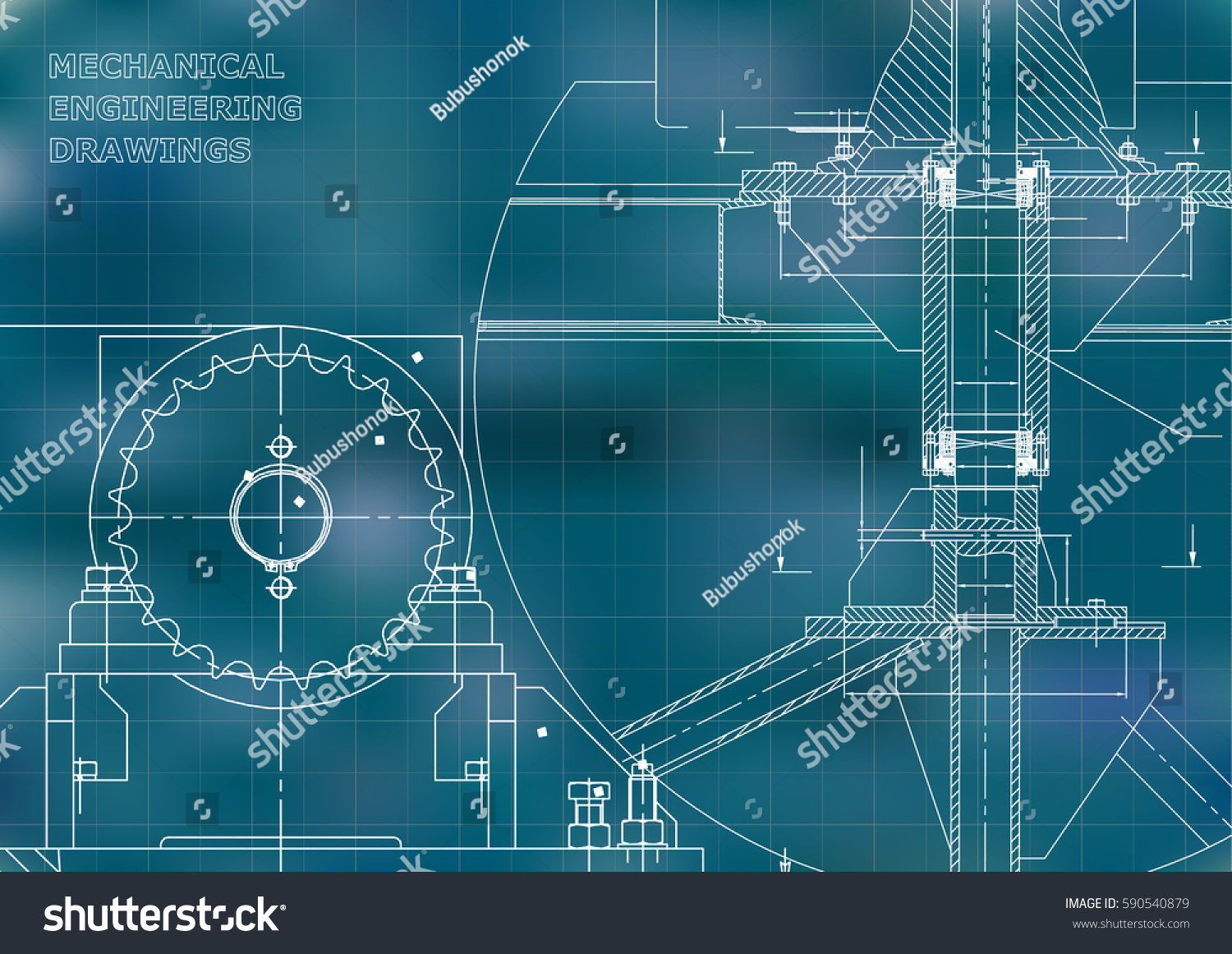 Blueprints Mechanical Construction Engineering Illustrations Technical ...