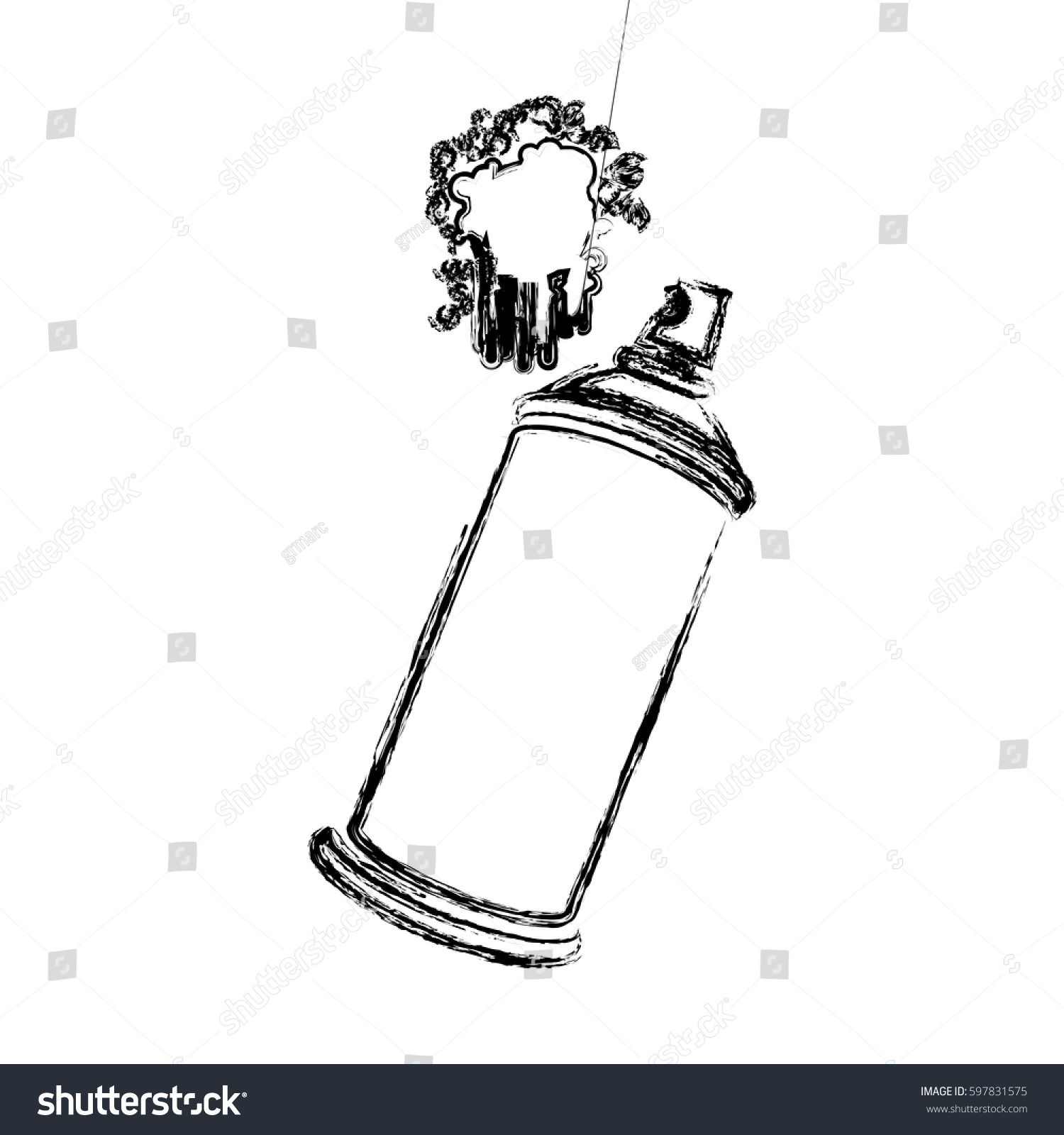 Blurred Side View Silhouette Aerosol Spray Stock Vector (Royalty Free ...