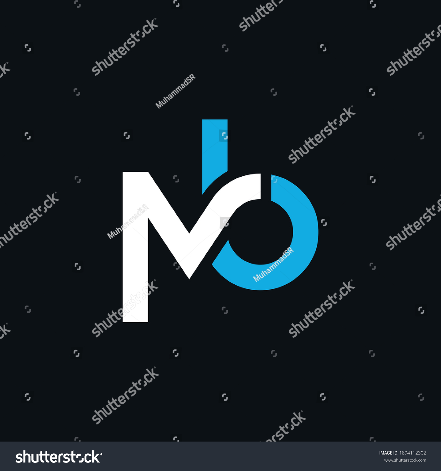 Bm Mb Letter Logo Designs Stock Vector (Royalty Free) 1894112302