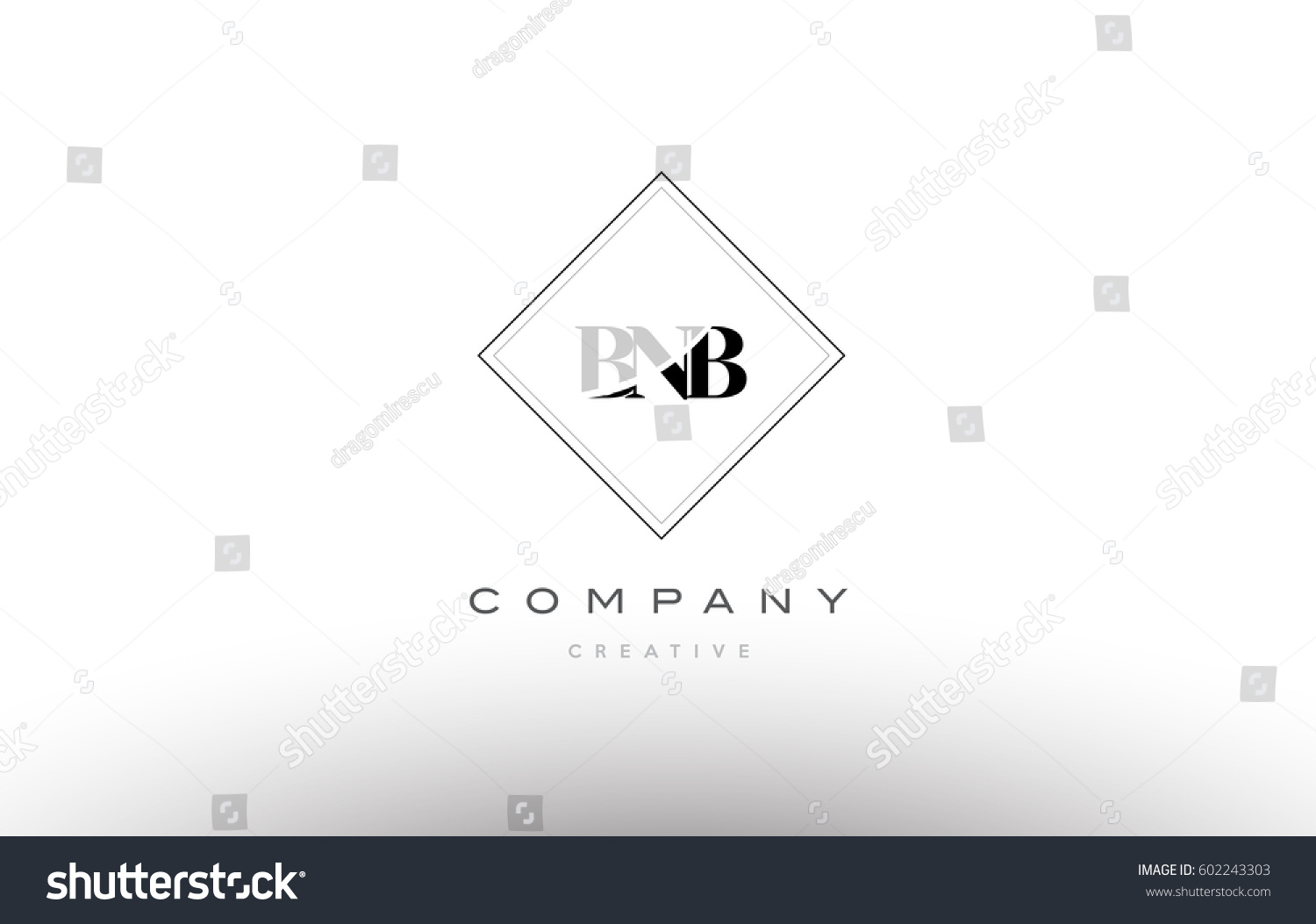 SVG of bnb b n b retro vintage simple rhombus three 3 letter combination black white alphabet company logo line design vector icon template  svg