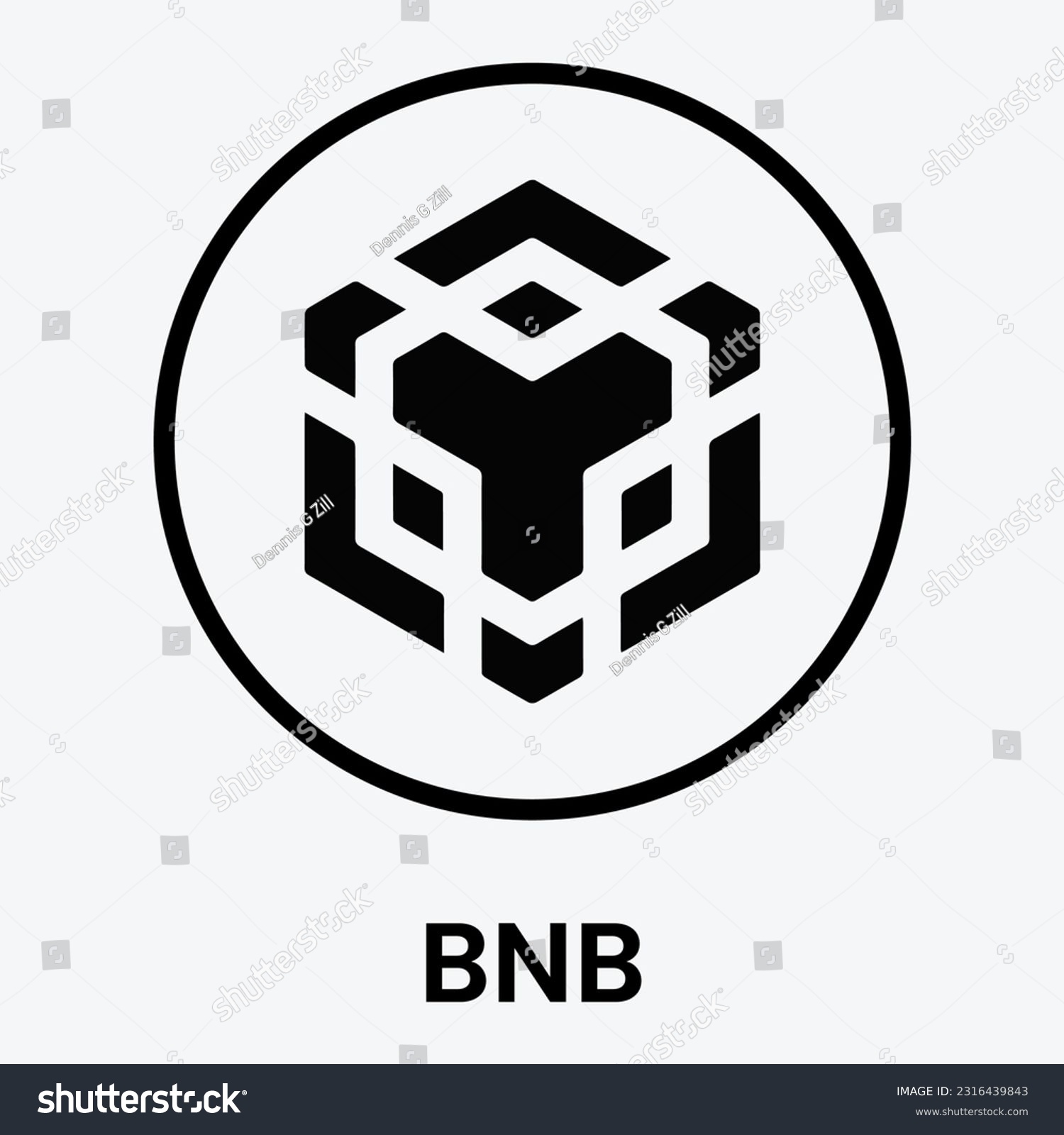 SVG of BNB icon sign payment symbol. Cryptocurrency logo. Simple vector. Cryptocurrencies name, symbol and bitcoin name. coin logo. Black emblem isolated on white. Cryptocurrency e-commerce concept svg