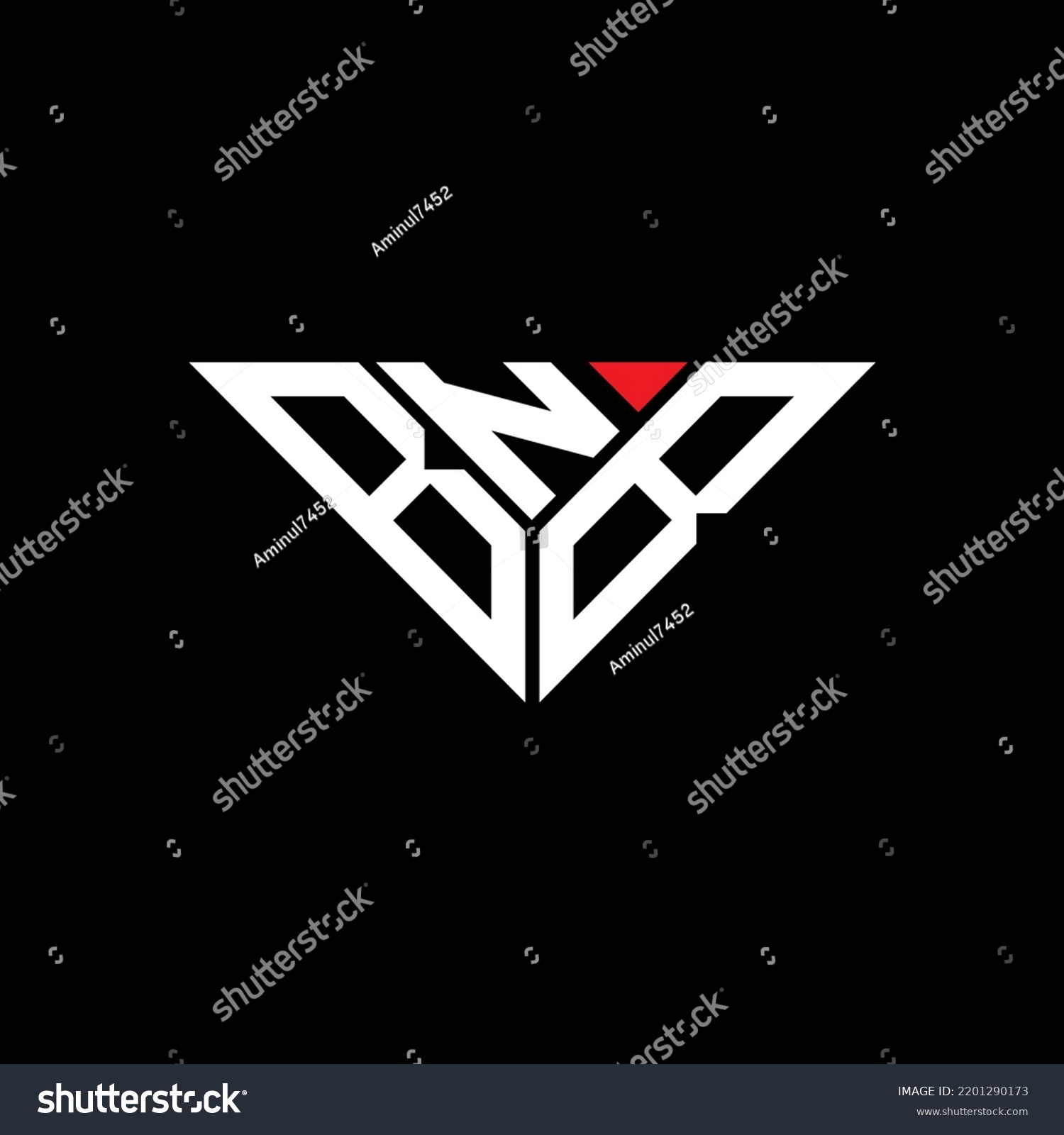 SVG of BNB letter logo creative design with vector graphic, BNB simple and modern logo in triangle shape. svg
