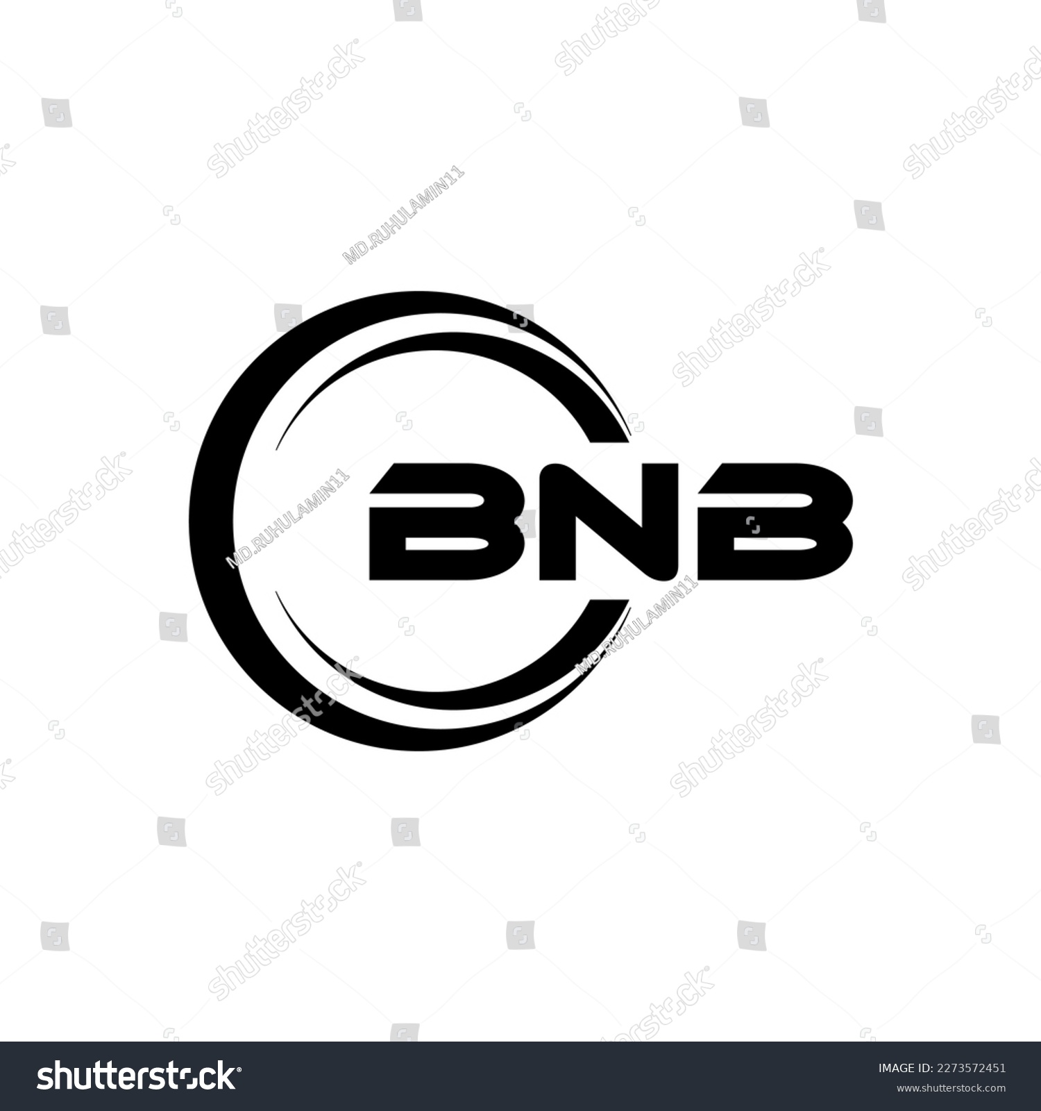 SVG of BNB letter logo design in illustration. Vector logo, calligraphy designs for logo, Poster, Invitation, etc. svg