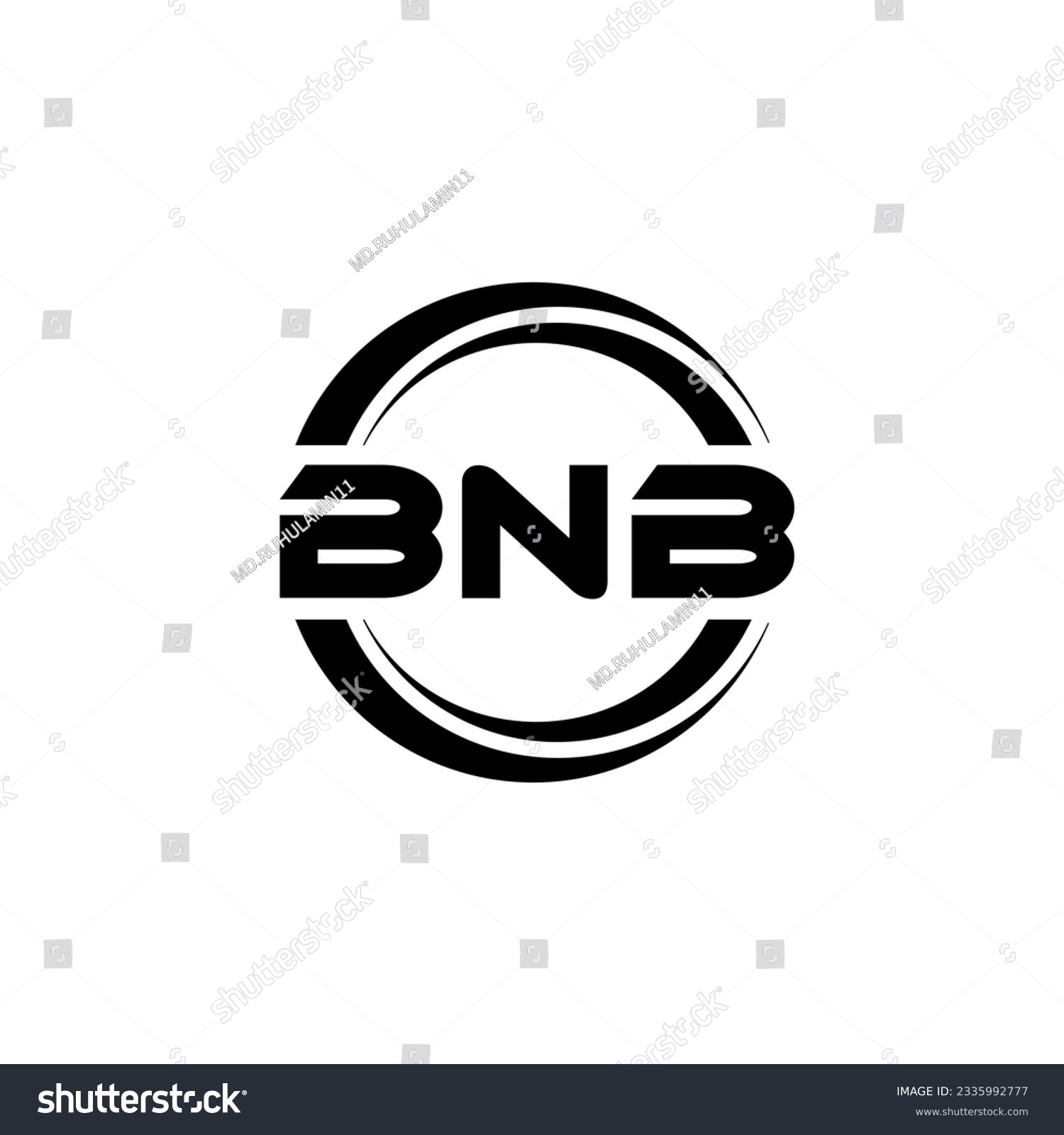 SVG of BNB letter logo design in illustration. Vector logo, calligraphy designs for logo, Poster, Invitation, etc. svg