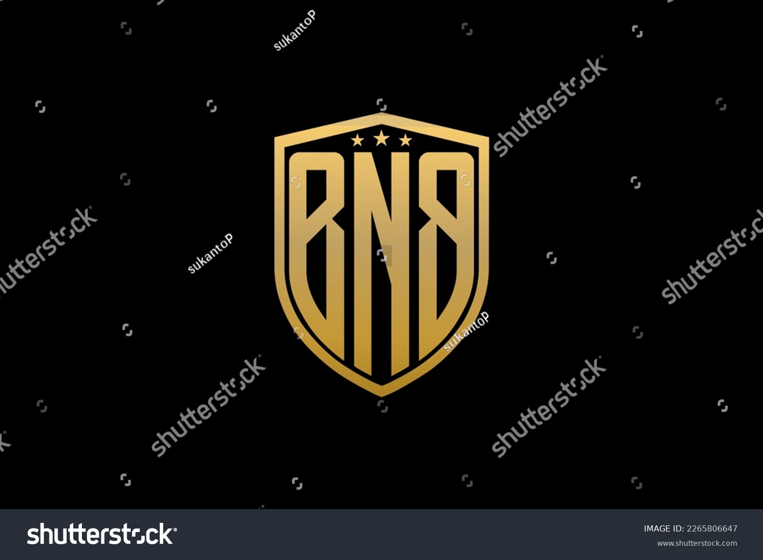 SVG of BNB letter logo. Letter design with black background. This is gold letter logo. Use stylist fashion logo. Decorative design. svg