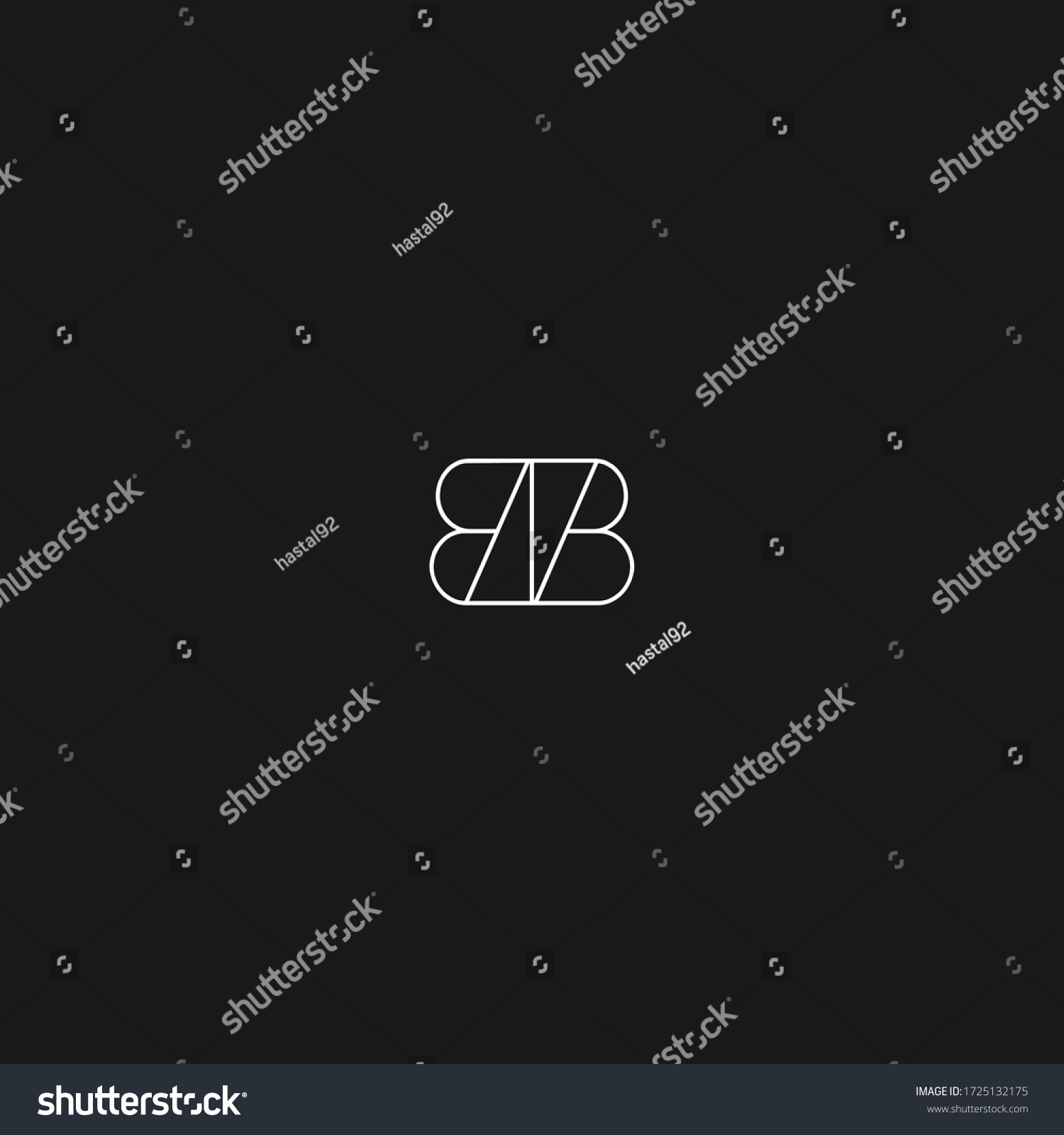 SVG of BNB or BB unique typographic logo in minimal font svg