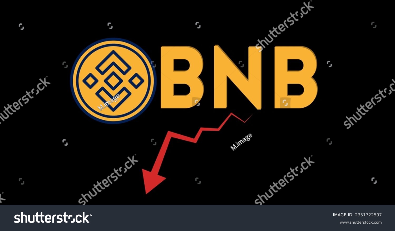 SVG of Bnb Price Decline: Crypto Market Indicator Design, bnb coin logo svg