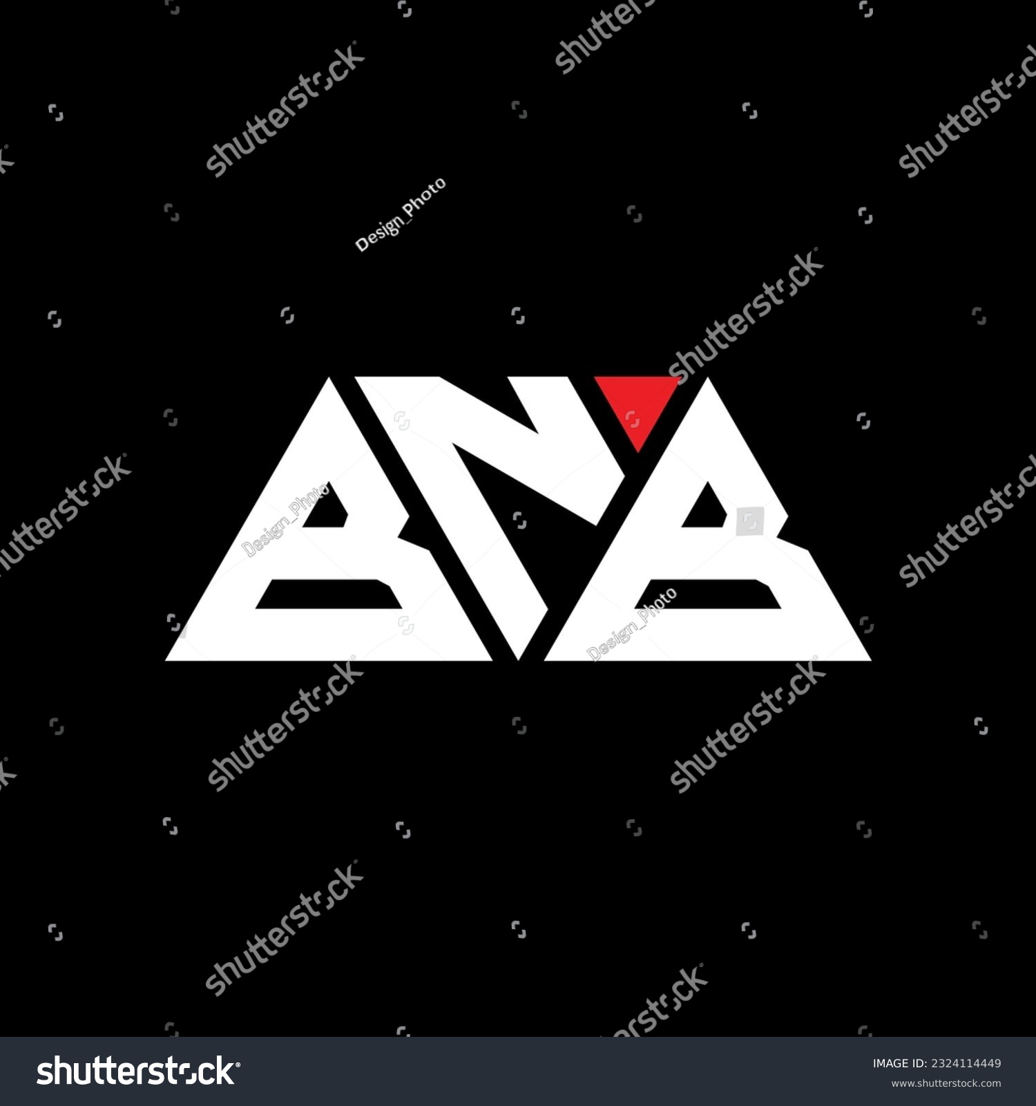 SVG of BNB triangle letter logo design with triangle shape. BNB triangle logo design monogram. BNB triangle vector logo template with red color. BNB triangular logo Simple, Elegant, and Luxurious design svg