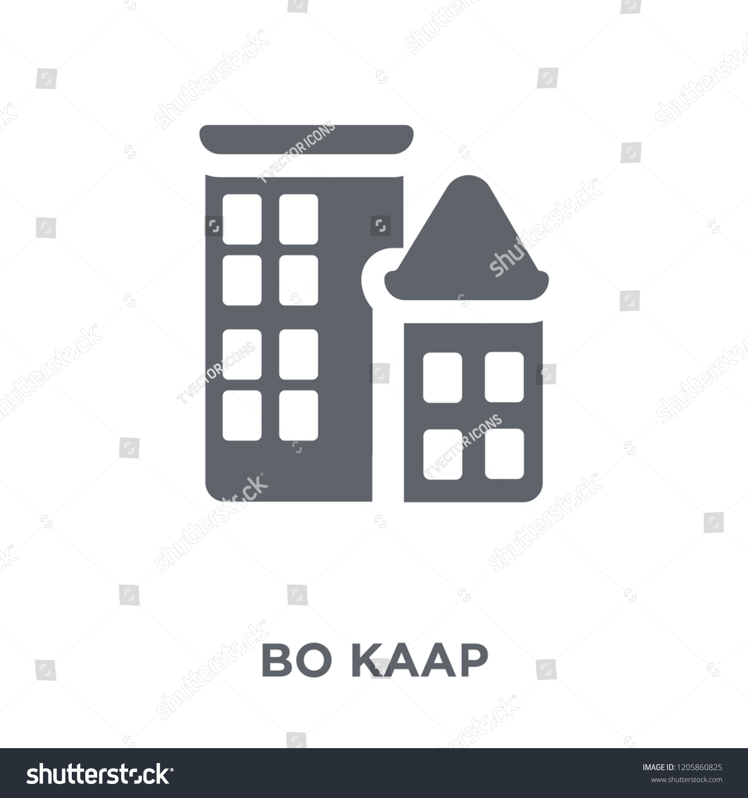 Bo Kaap Icon Bo Kaap Design Stock Vector Royalty Free 1205860825