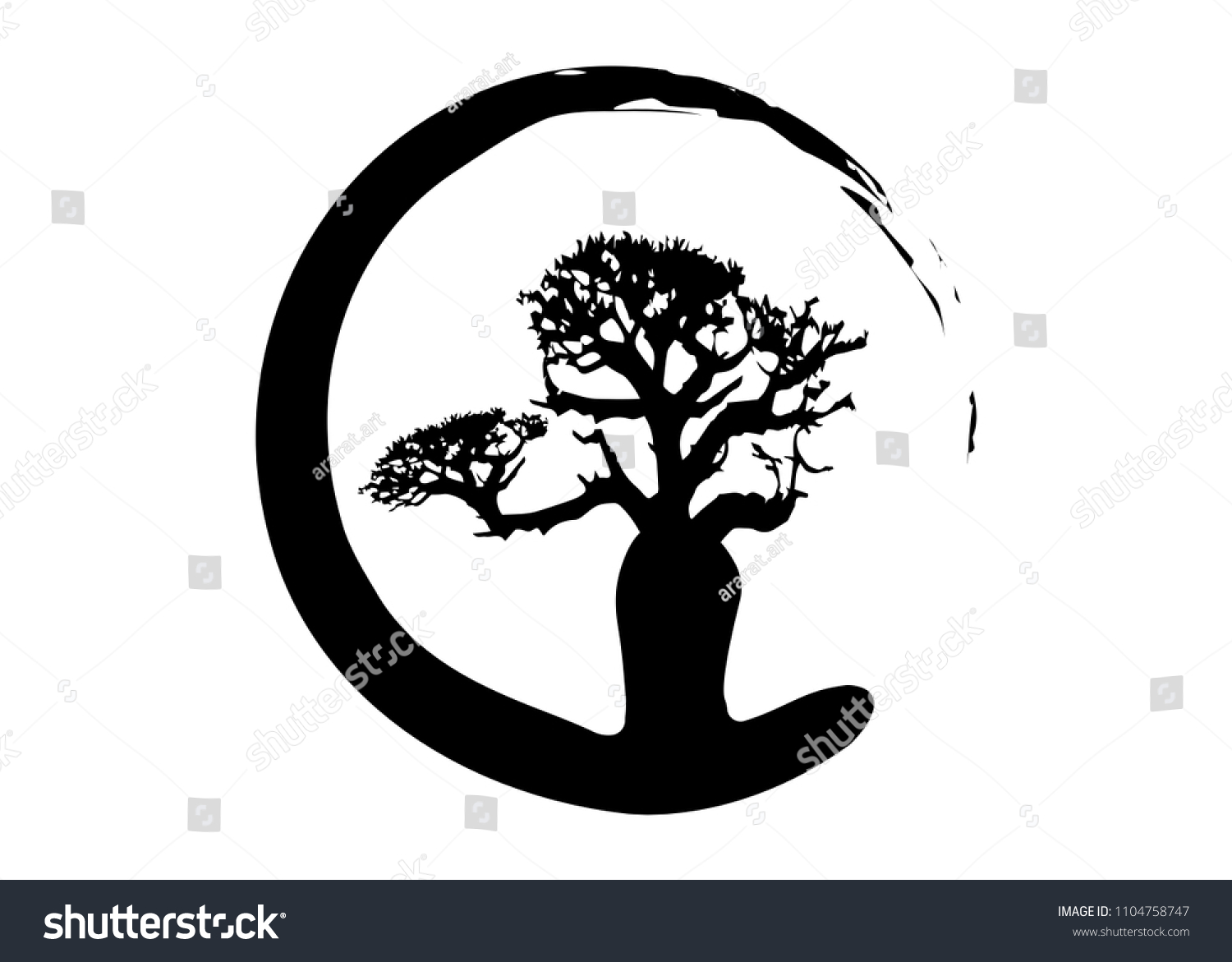 SVG of Boab or Baobab Tree Vector isolated, tree silhouette logo concept icon  svg